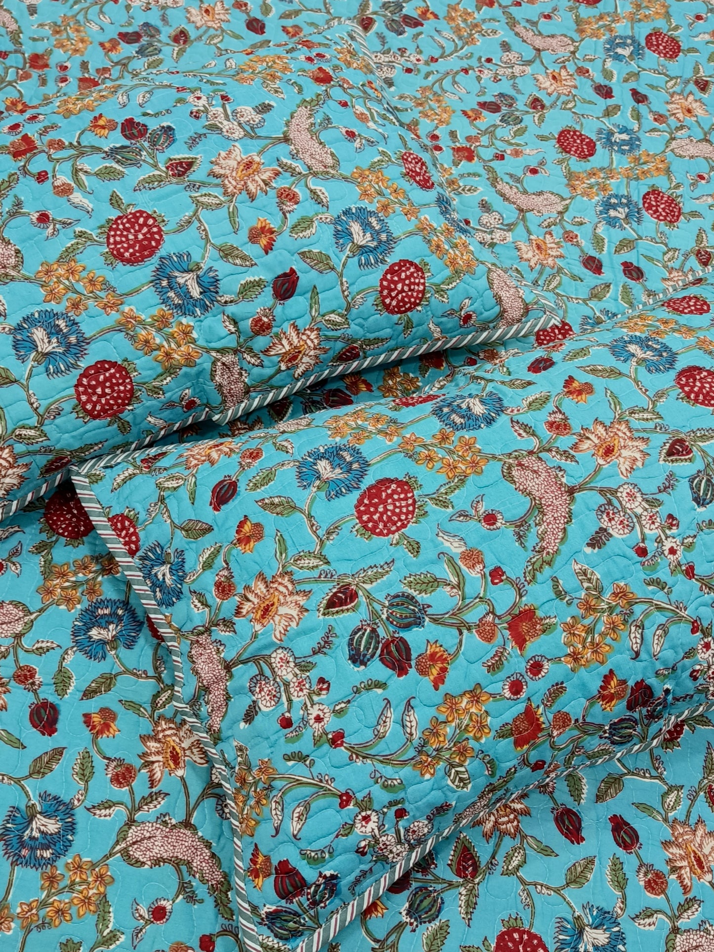 FRESH ARRIVAL Handblock Printed Premium Mulmul Bedcovers