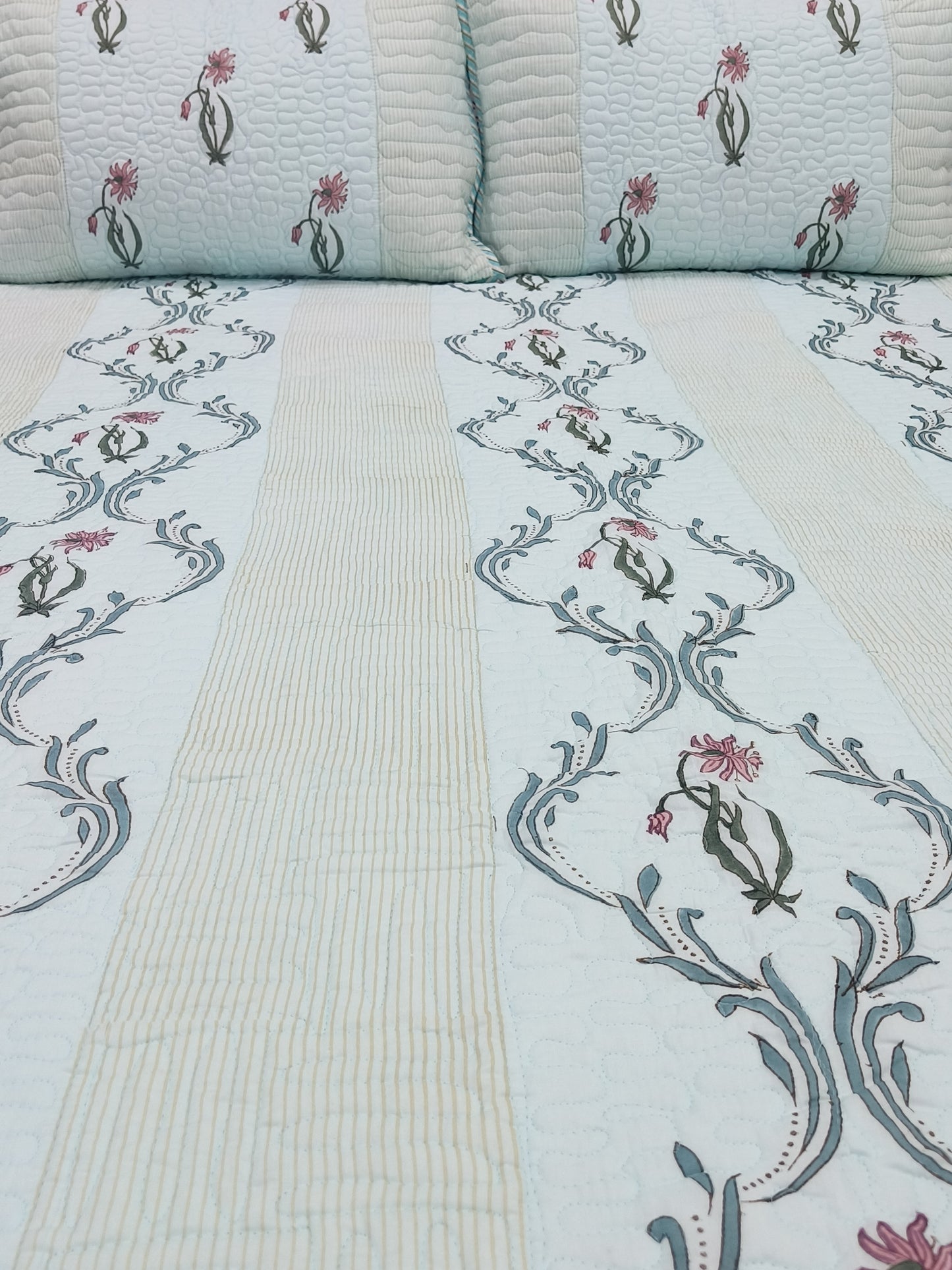 FRESH ARRIVAL Handblock Printed Premium Mulmul Bedcovers