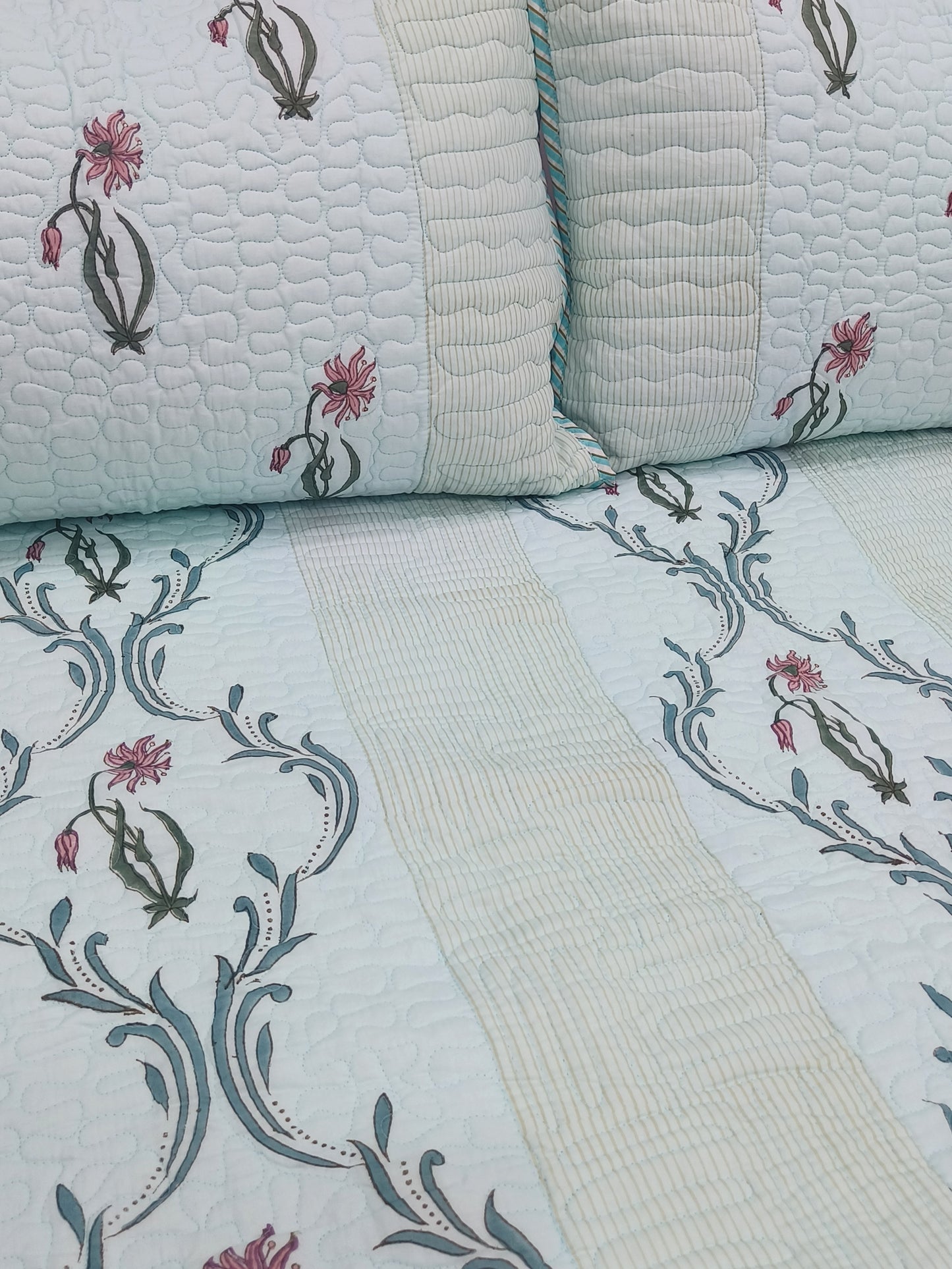 FRESH ARRIVAL Handblock Printed Premium Mulmul Bedcovers