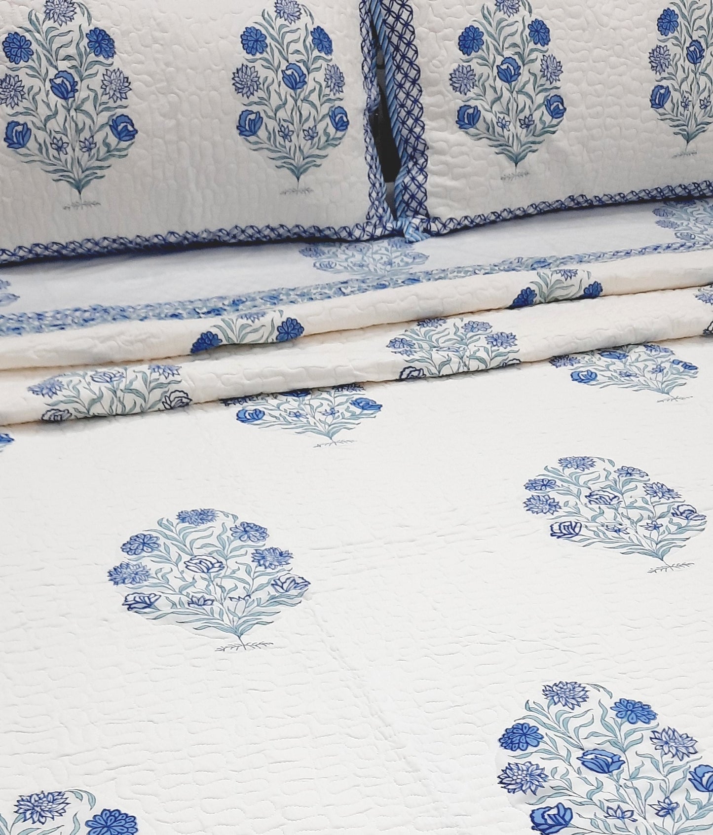 Handblock Printed Mulmul Bedcovers