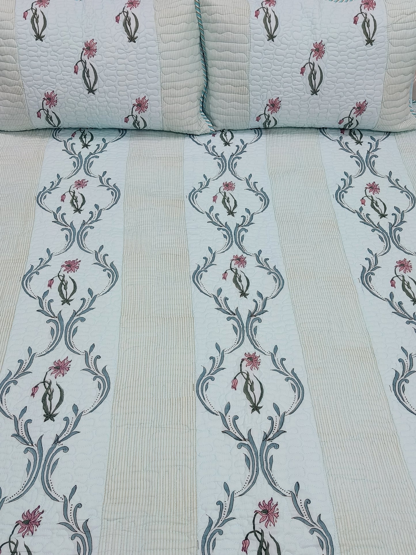 FRESH ARRIVAL Handblock Printed Premium Mulmul Bedcovers
