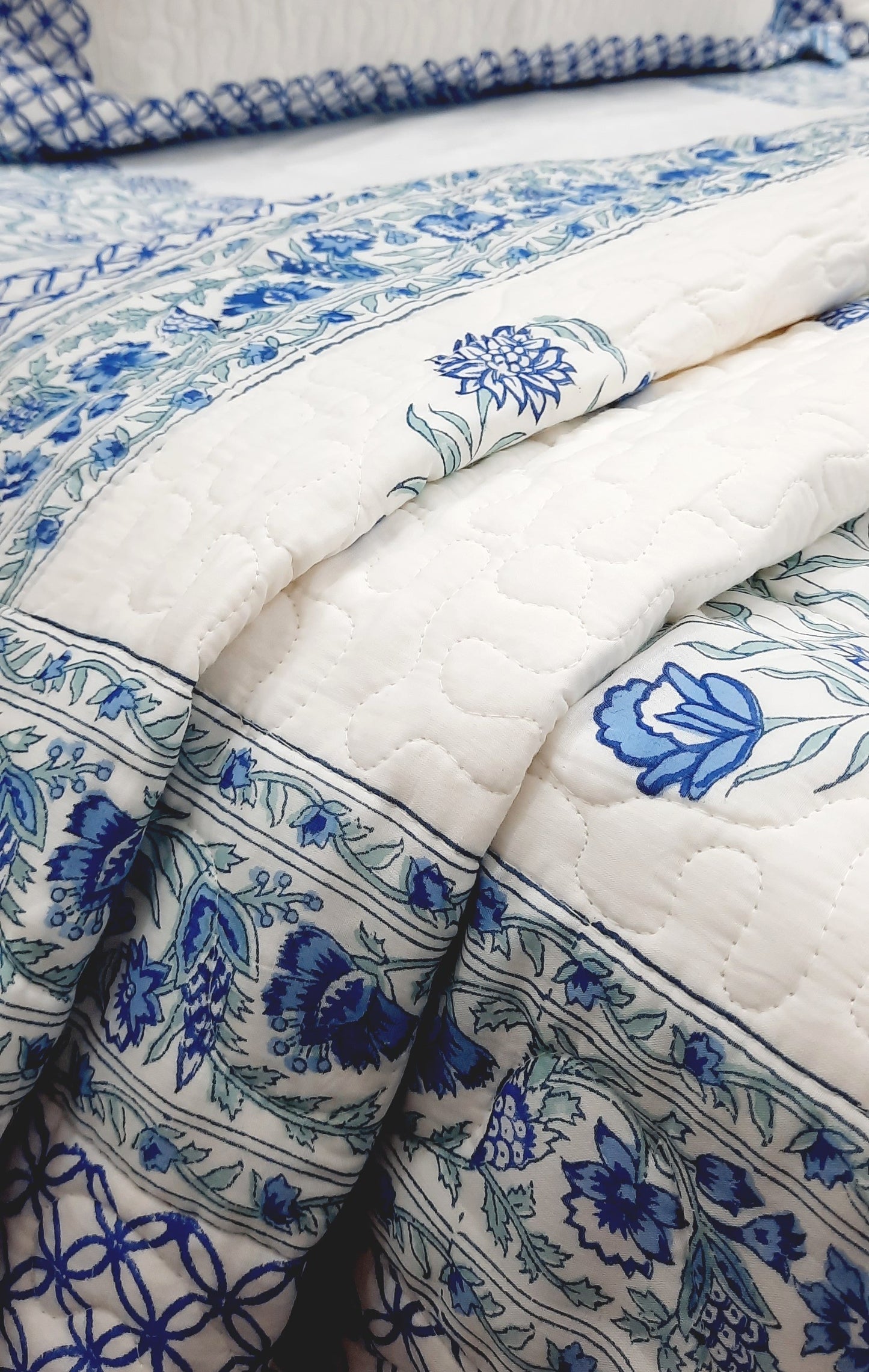 Handblock Printed Mulmul Bedcovers