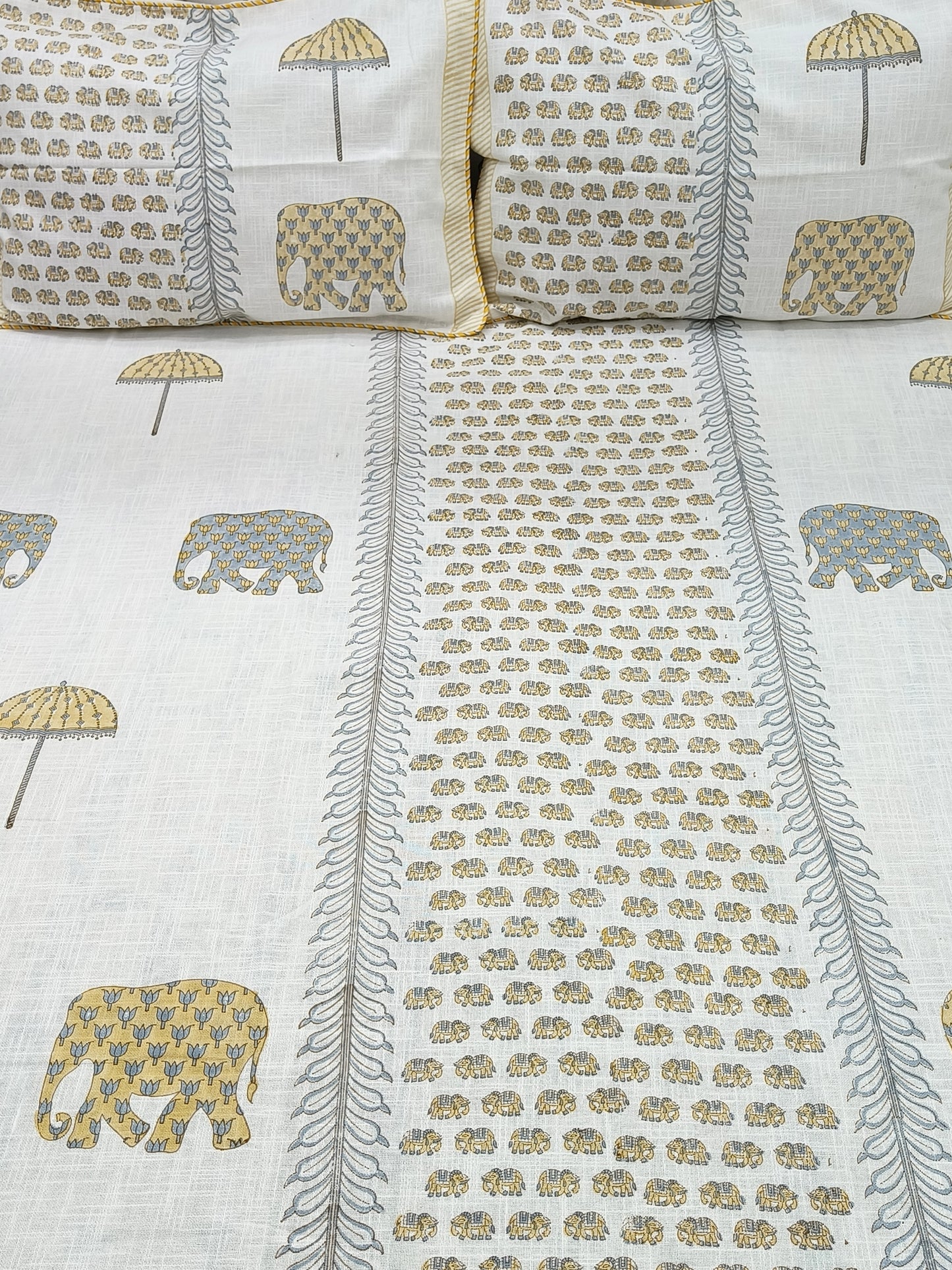 Handblock Printed Premium SLUB Bedcovers