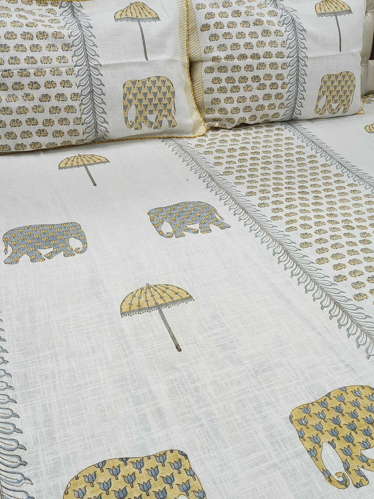 Handblock Printed Premium SLUB Bedcovers