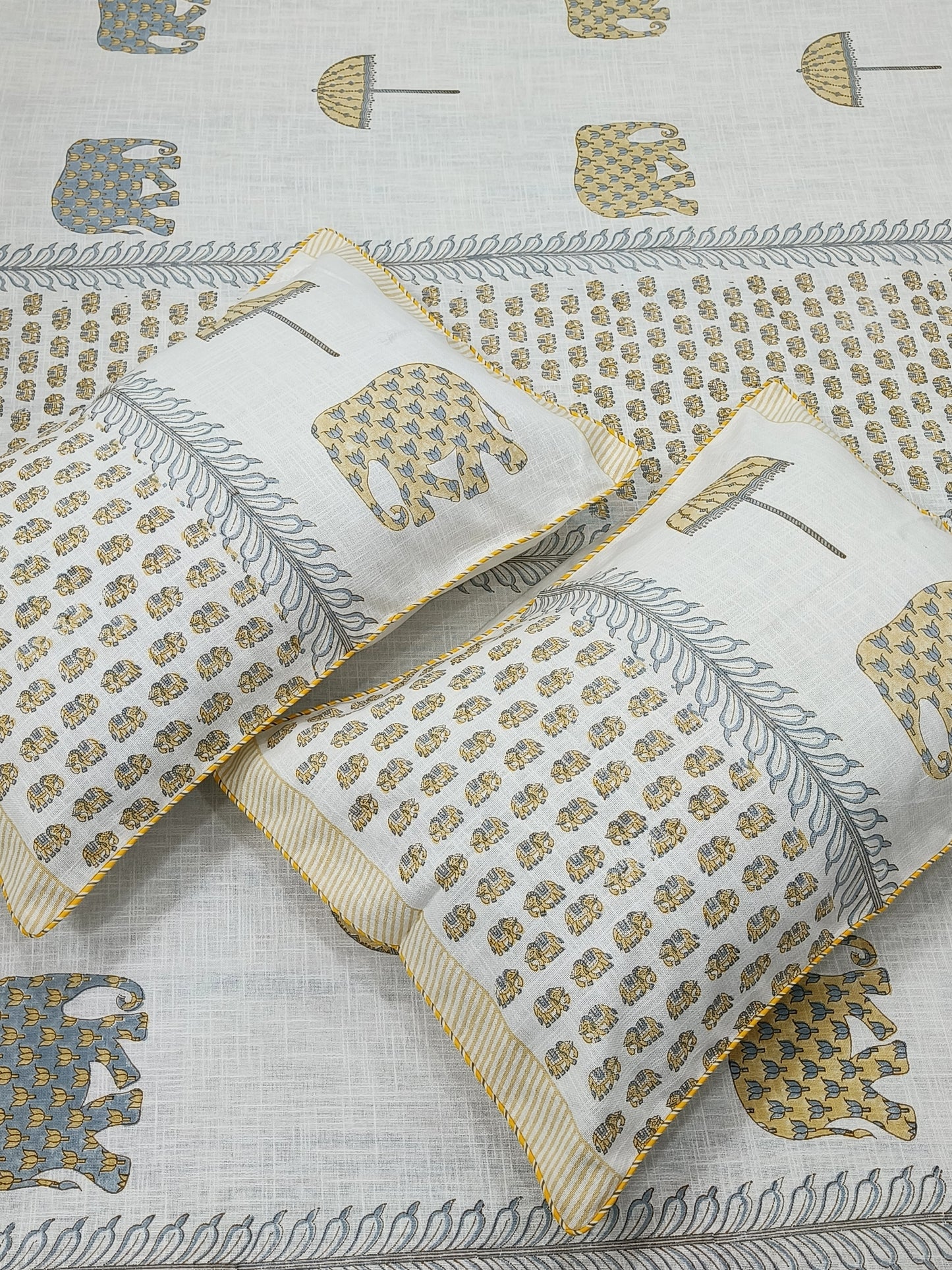 Handblock Printed Premium SLUB Bedcovers