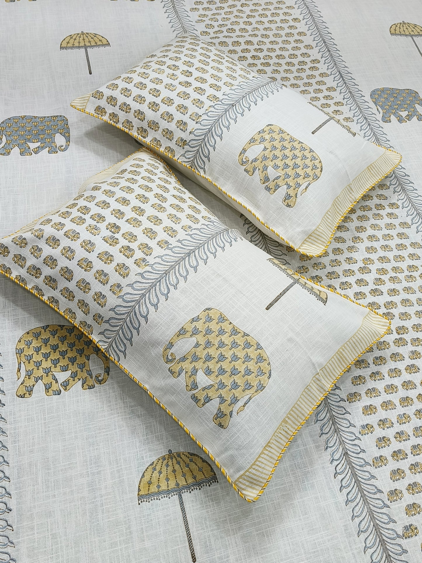 Handblock Printed Premium SLUB Bedcovers