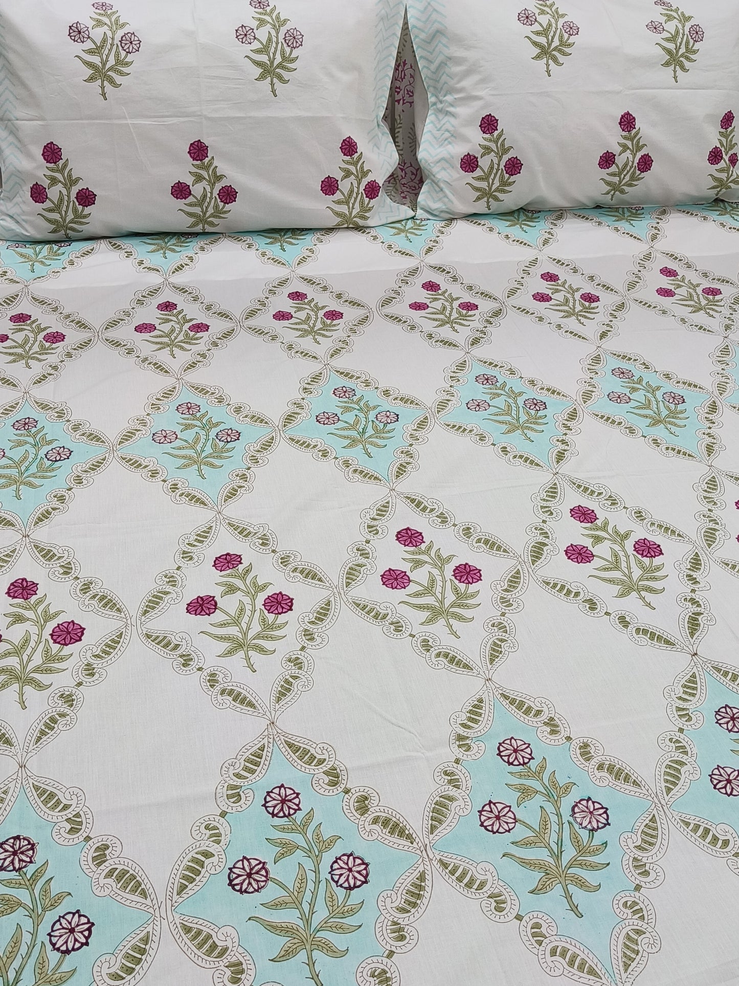 Handblock Printed Premium Bedsheets