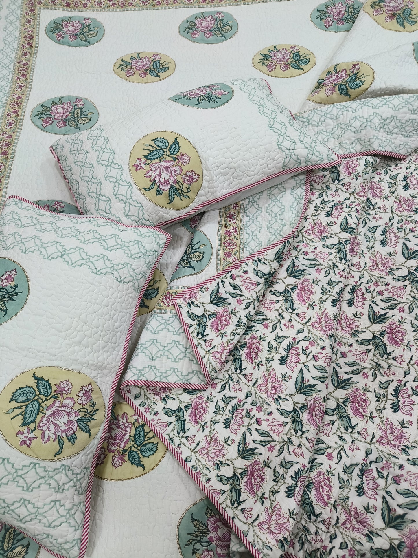 Handblock Printed Premium Mulmul Bedcovers