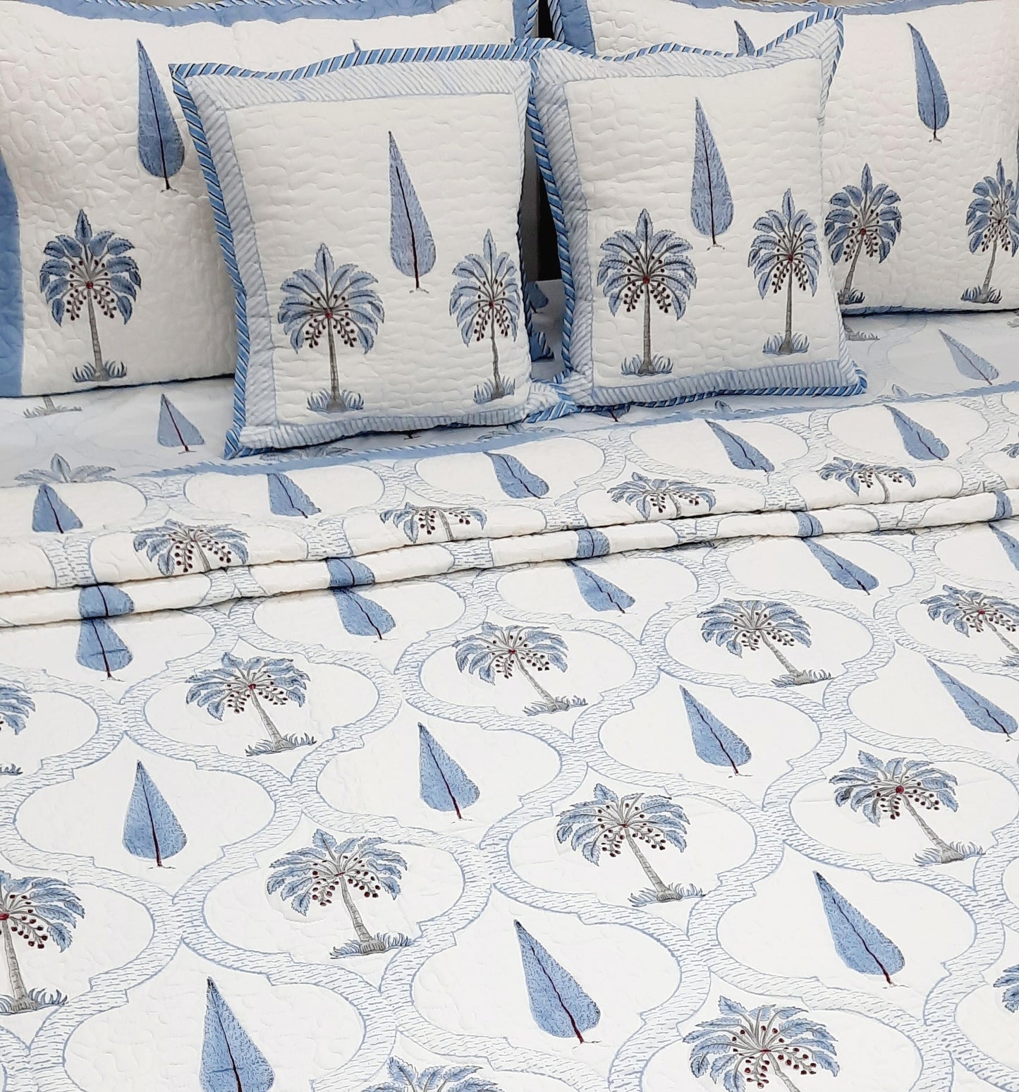 Handblock Printed Premium Mulmul Bedcovers