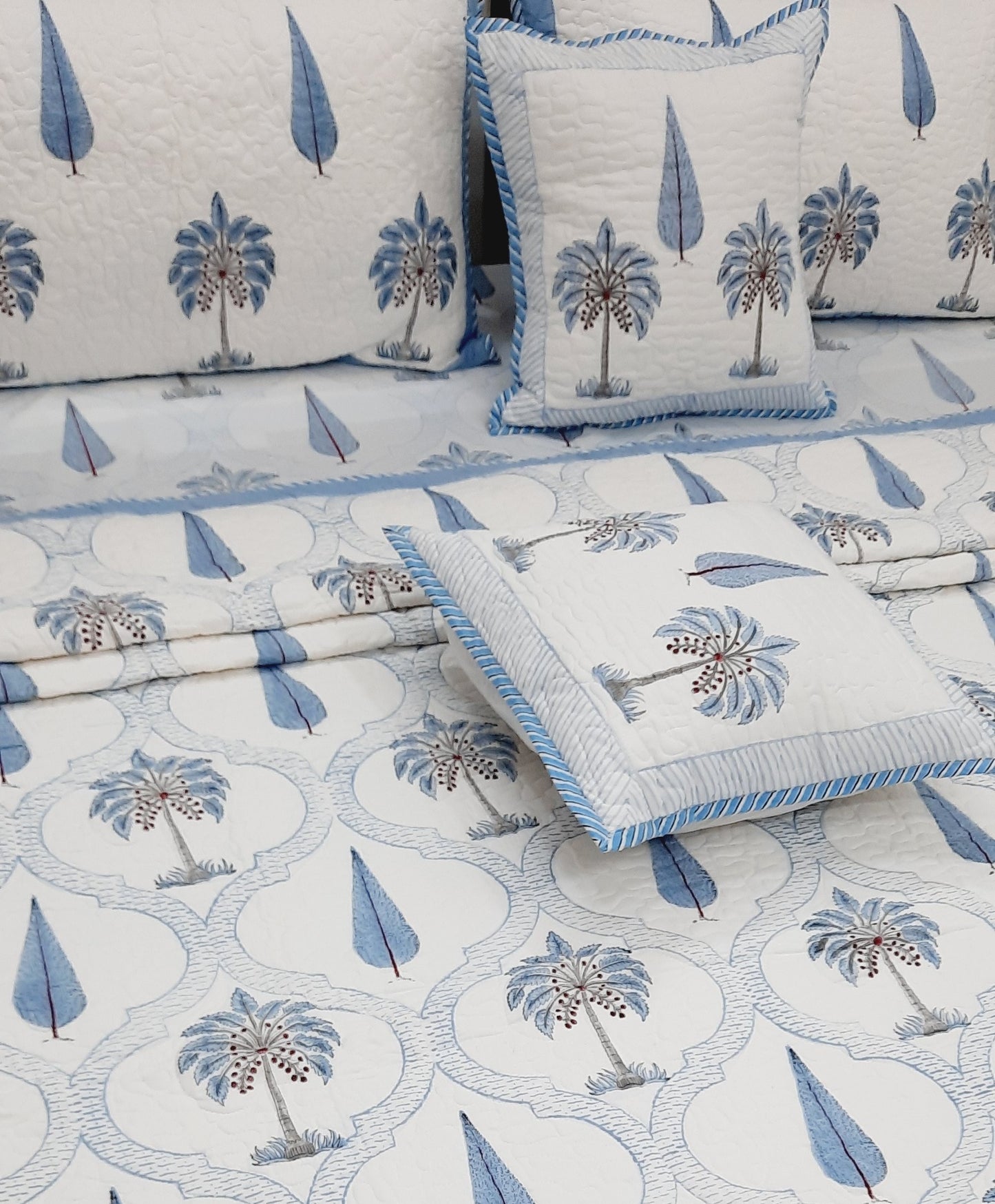 Handblock Printed Premium Mulmul Bedcovers