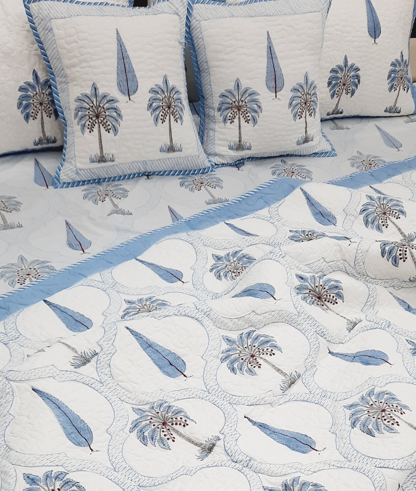 Handblock Printed Premium Mulmul Bedcovers