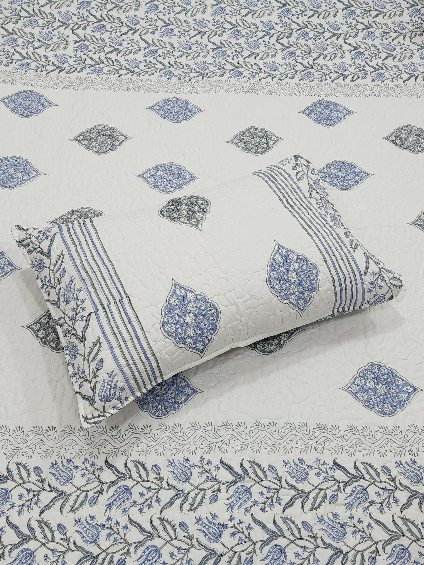 FRESH ARRIVAL Handblock Printed Premium Mulmul Bedcovers