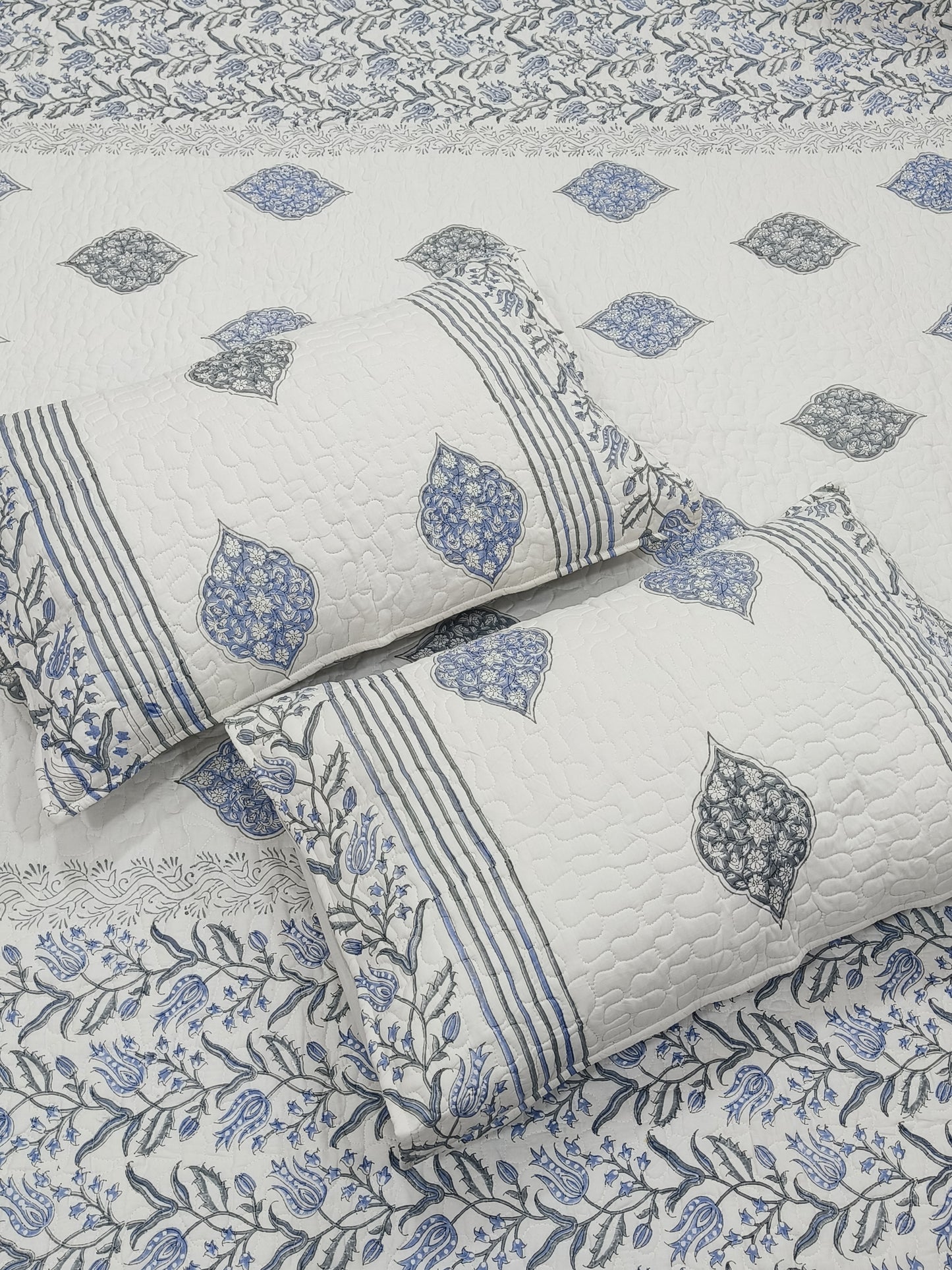 FRESH ARRIVAL Handblock Printed Premium Mulmul Bedcovers