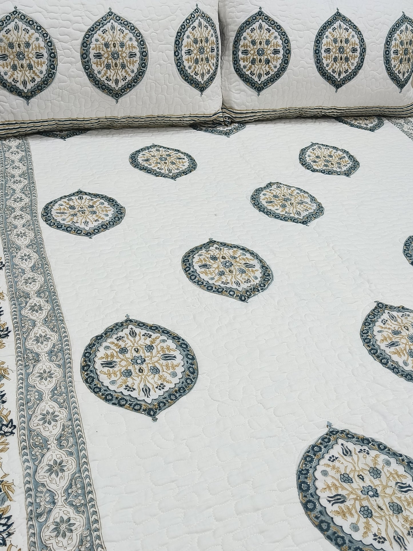 FRESH ARRIVAL Handblock Printed Premium Mulmul Bedcovers