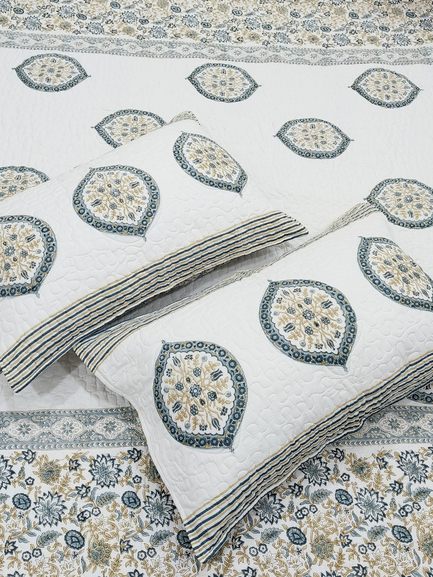 FRESH ARRIVAL Handblock Printed Premium Mulmul Bedcovers