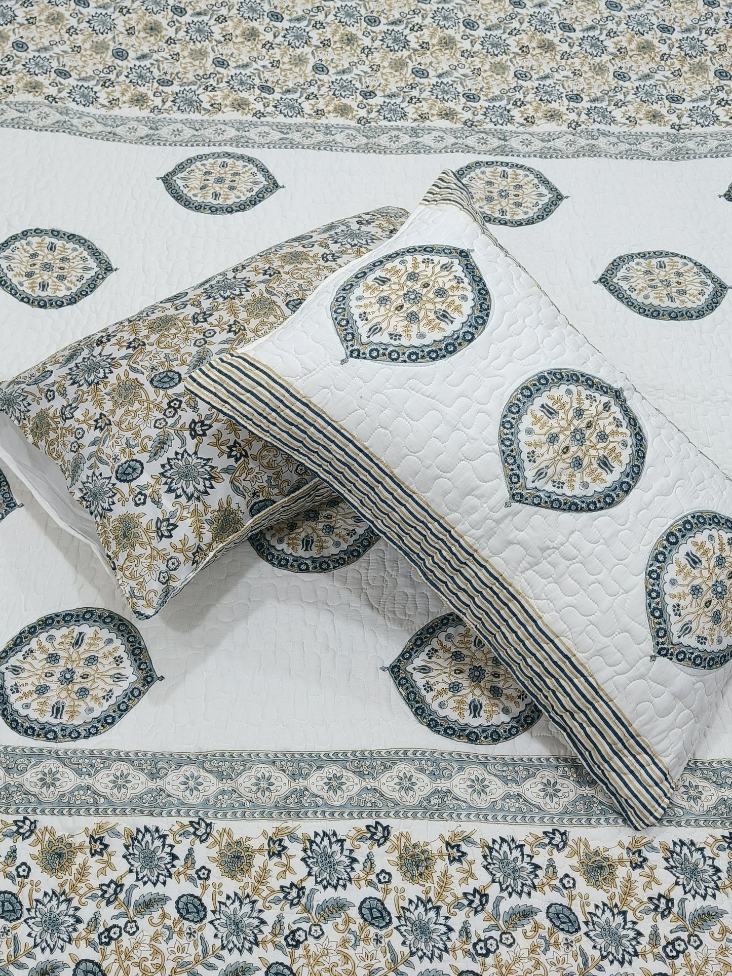 FRESH ARRIVAL Handblock Printed Premium Mulmul Bedcovers