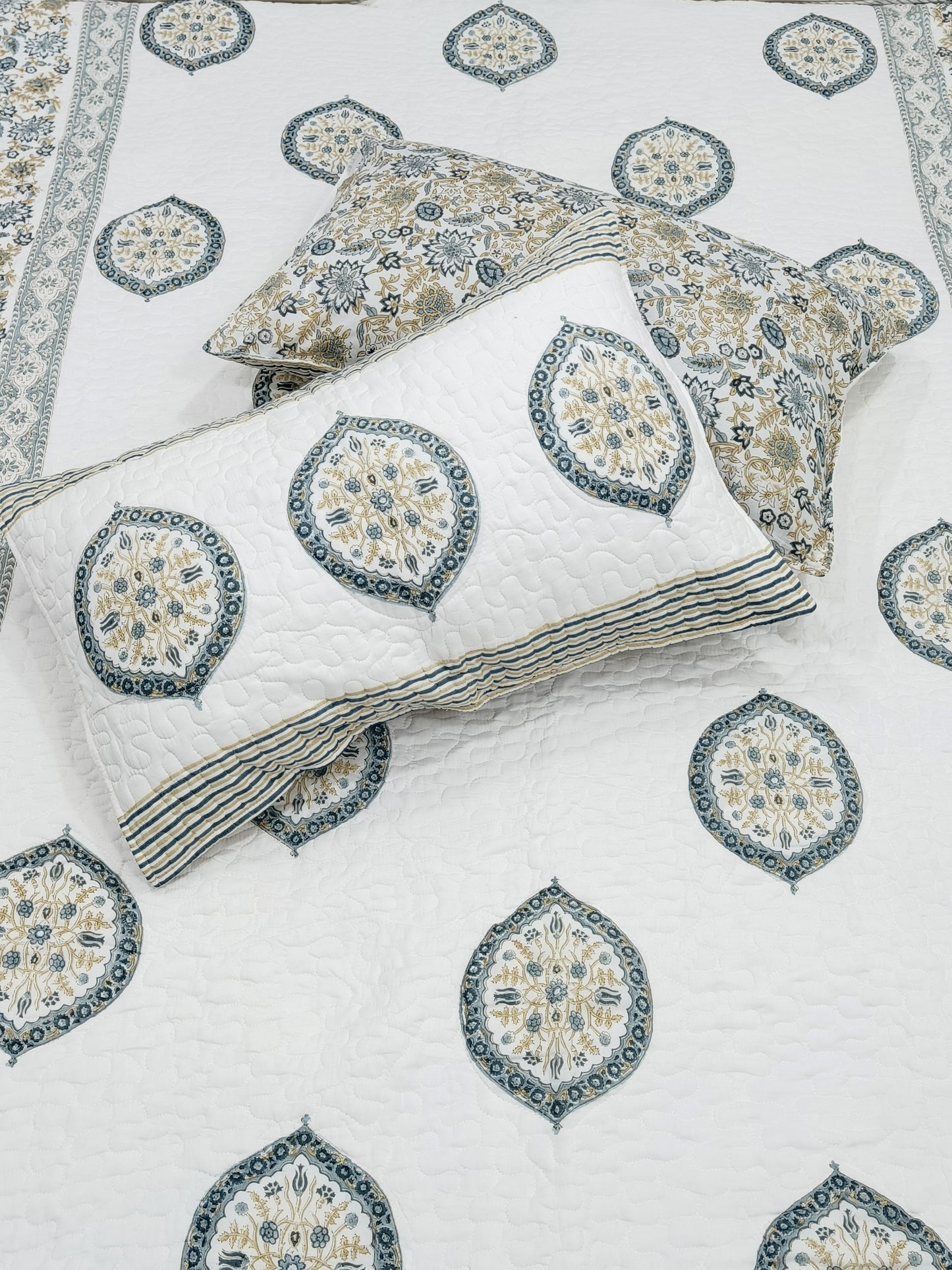FRESH ARRIVAL Handblock Printed Premium Mulmul Bedcovers