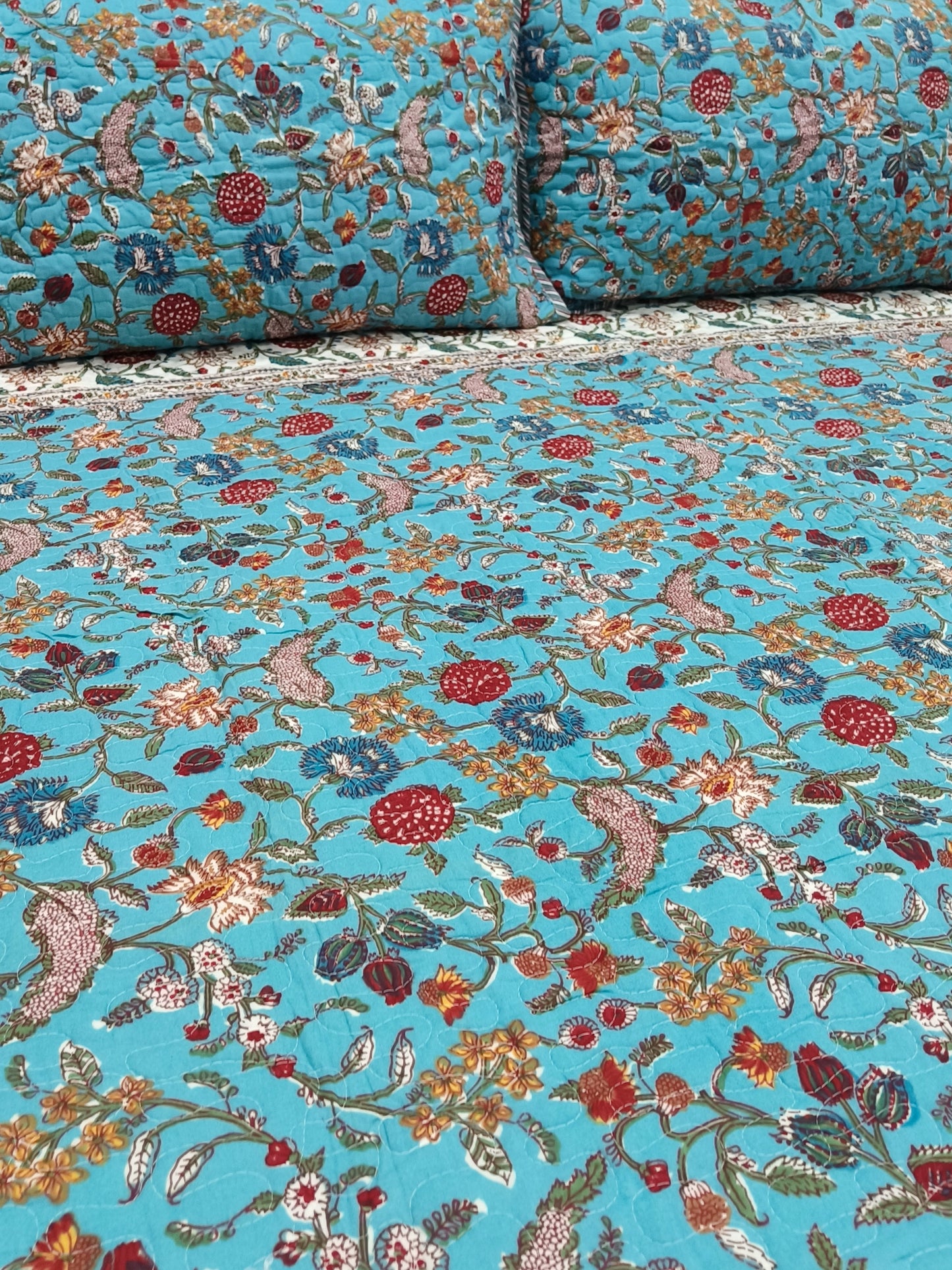 FRESH ARRIVAL Handblock Printed Premium Mulmul Bedcovers