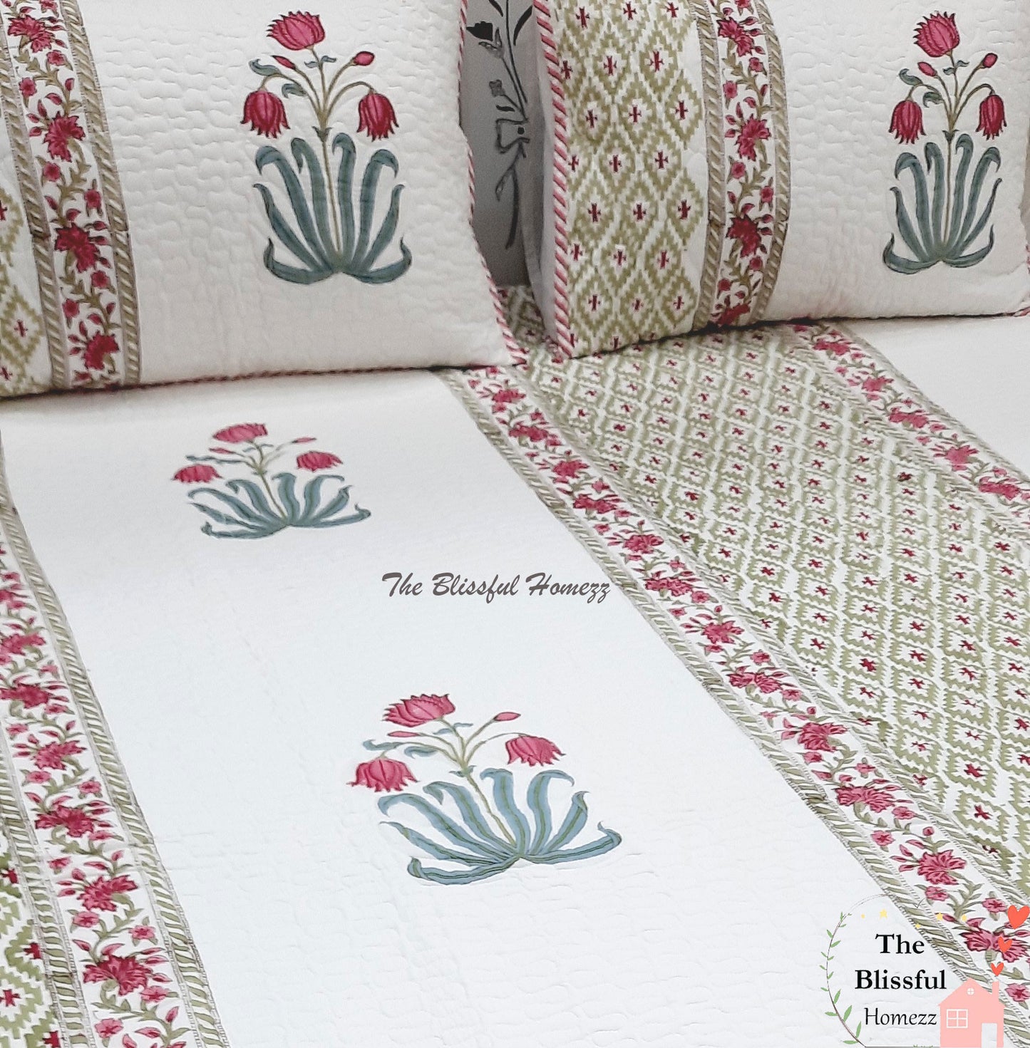 Handblock Printed Mulmul Bedcovers