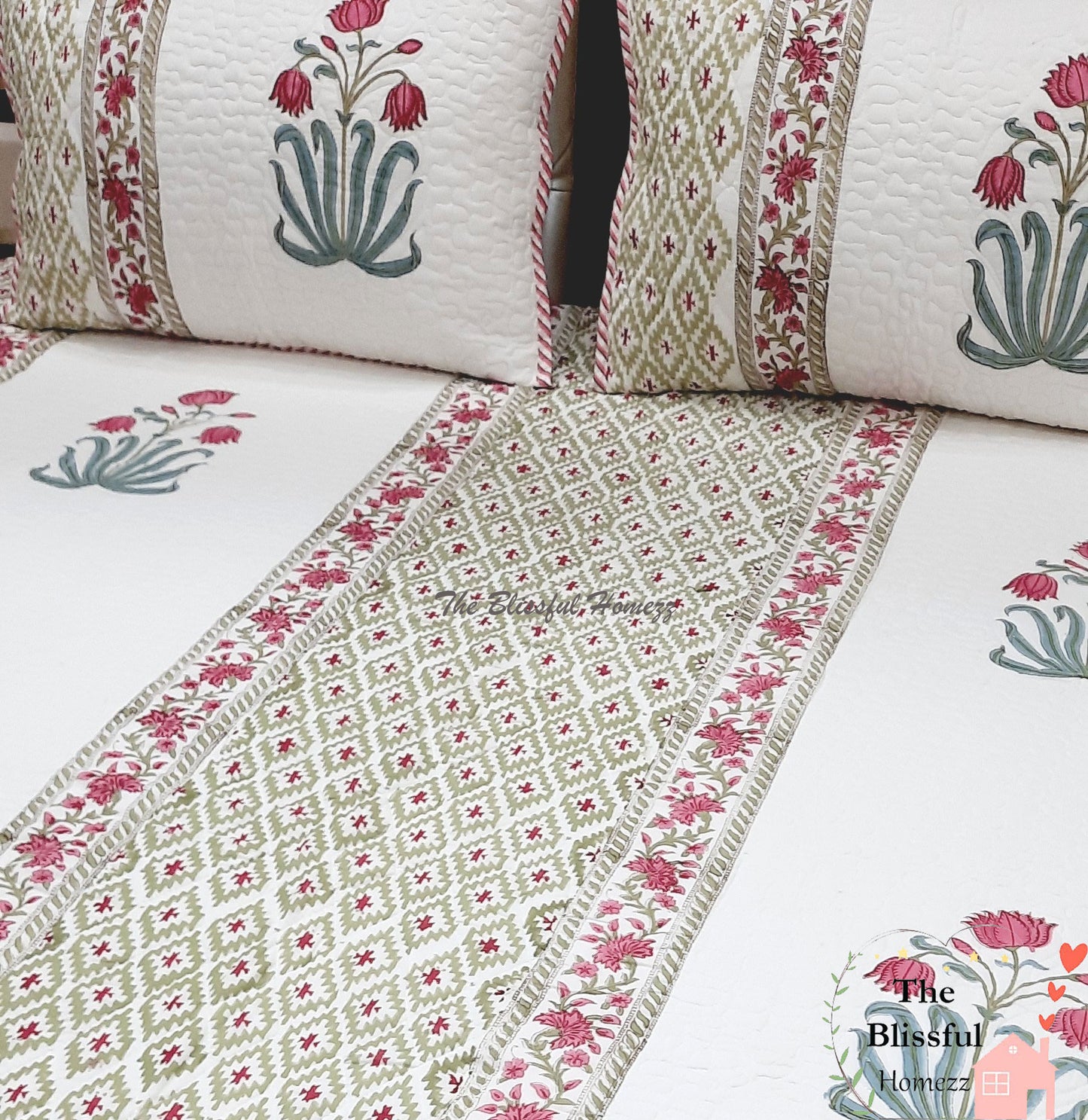 Handblock Printed Mulmul Bedcovers
