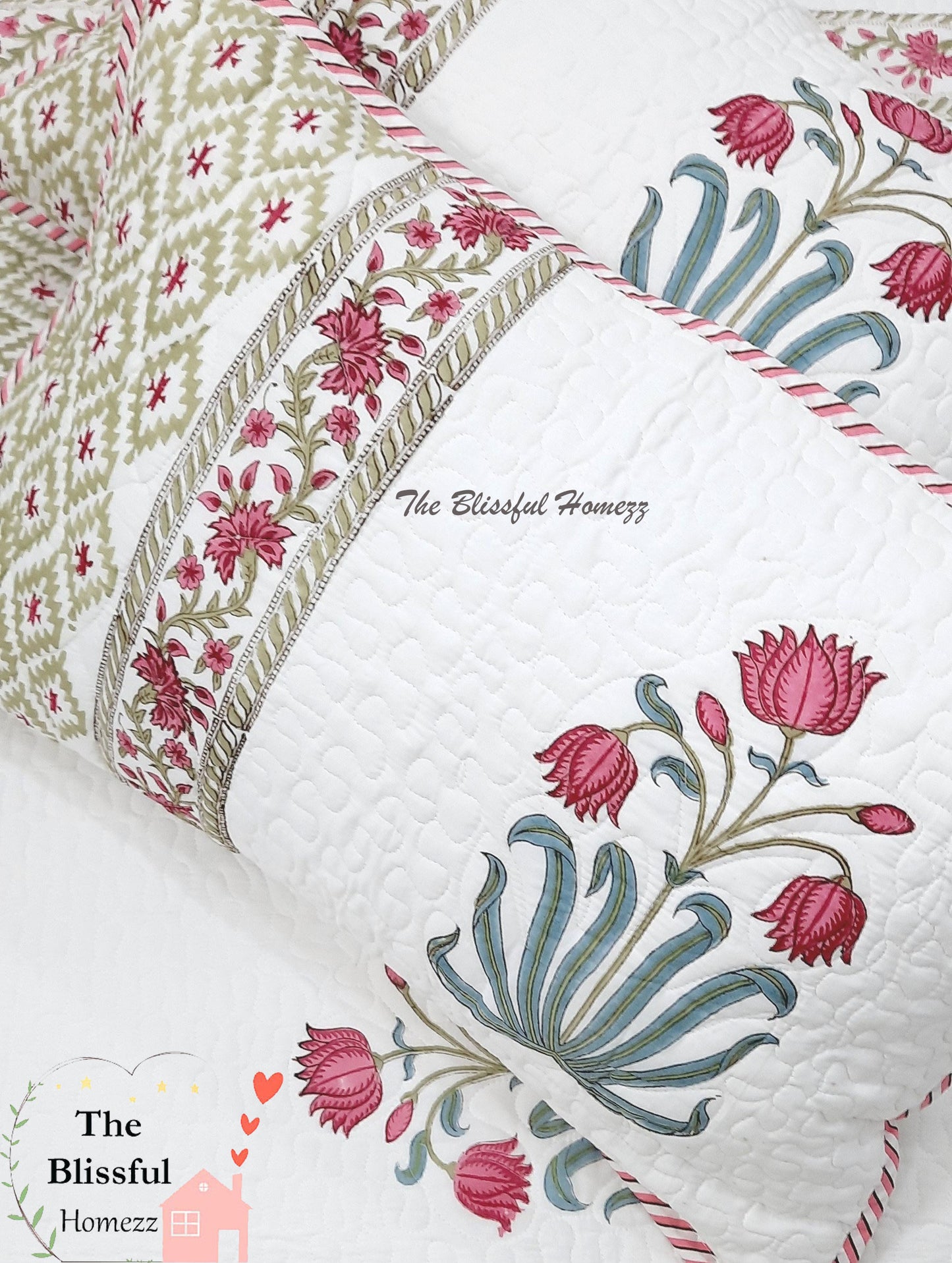 Handblock Printed Mulmul Bedcovers