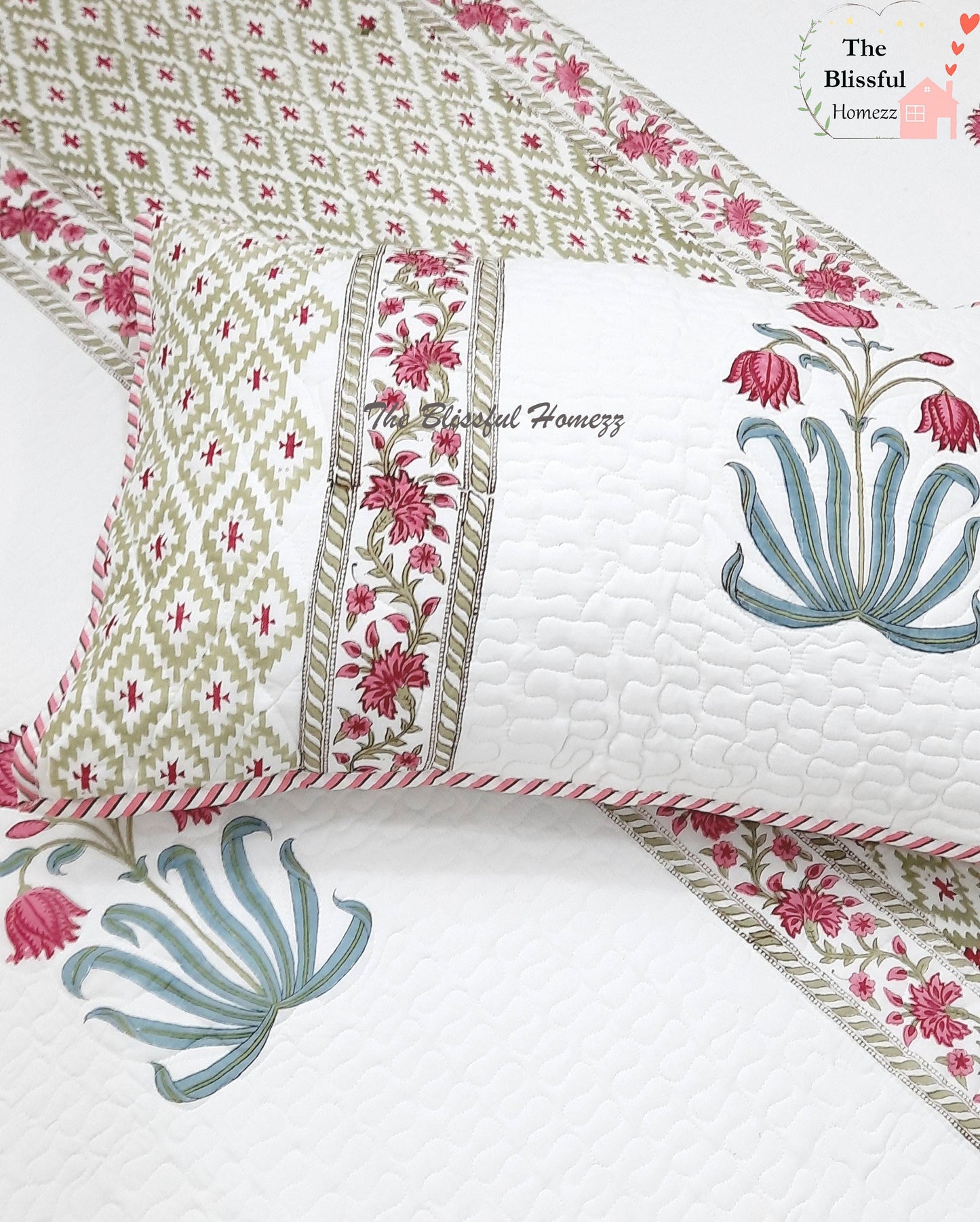 Handblock Printed Mulmul Bedcovers