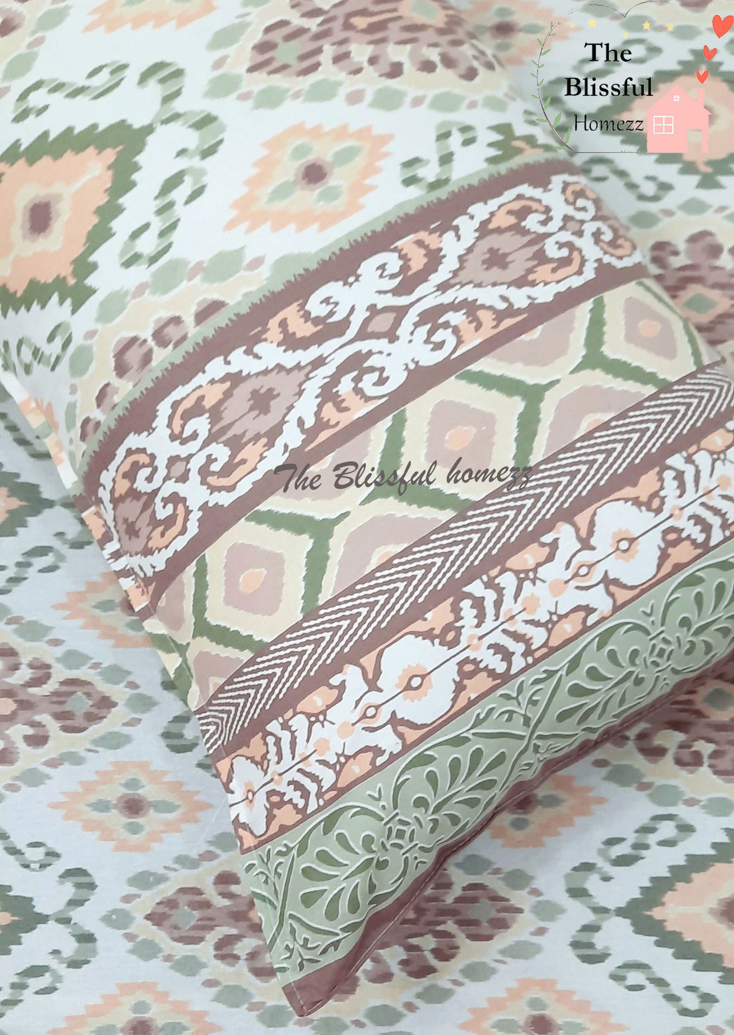 IKKAT Gulbahaar King Size Bedsheets