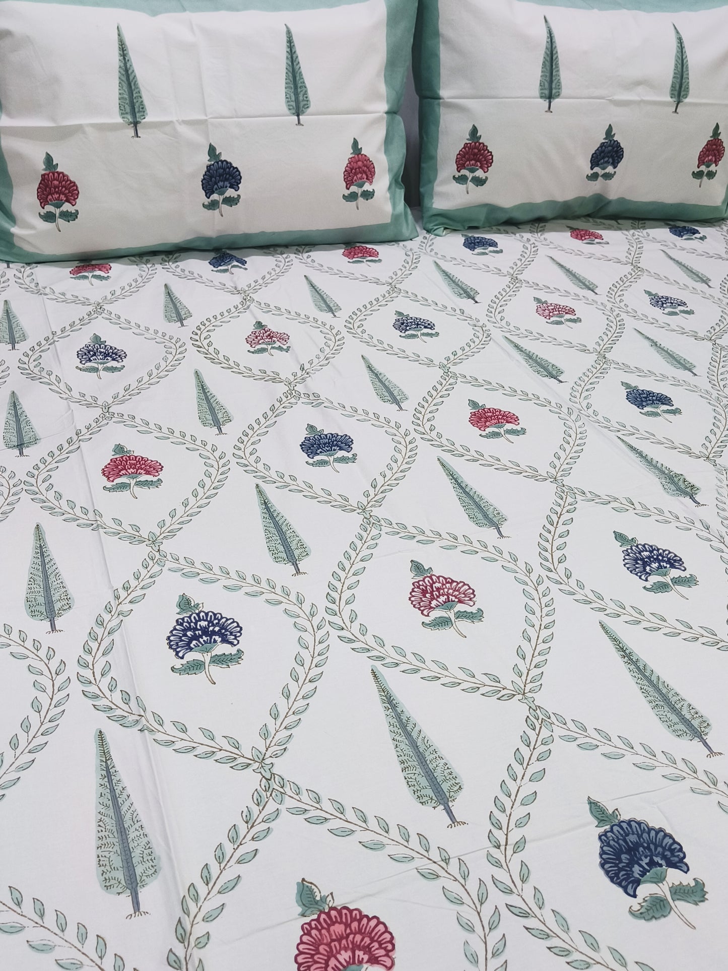 FRESH ARRIVAL Handblock Printed Premium Bedsheets