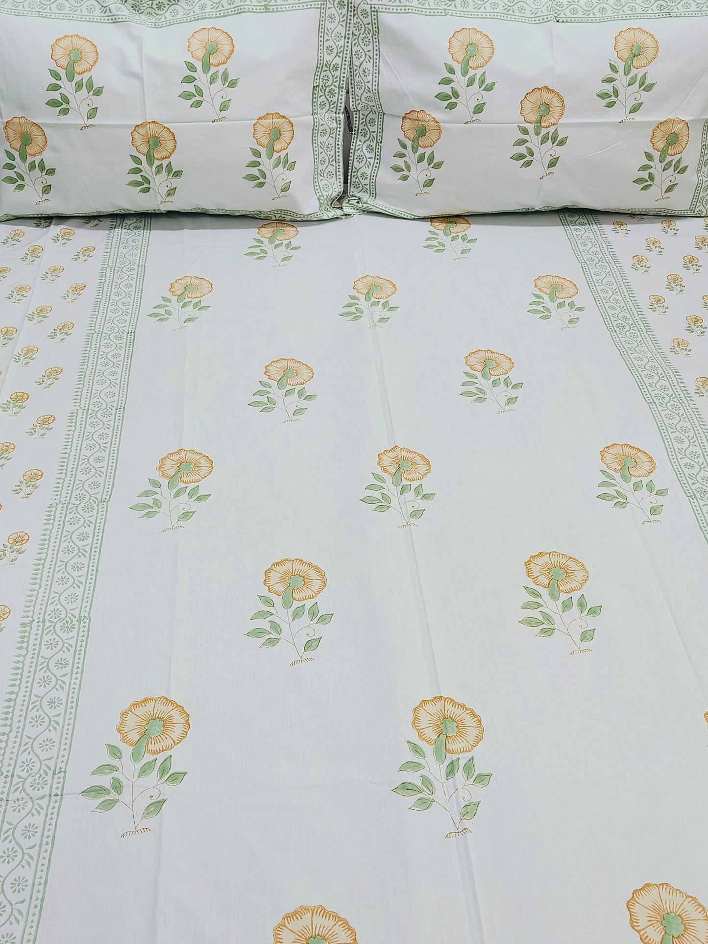 Handblock Printed Premium Bedsheets (Dispatch Time 24 Hours)
