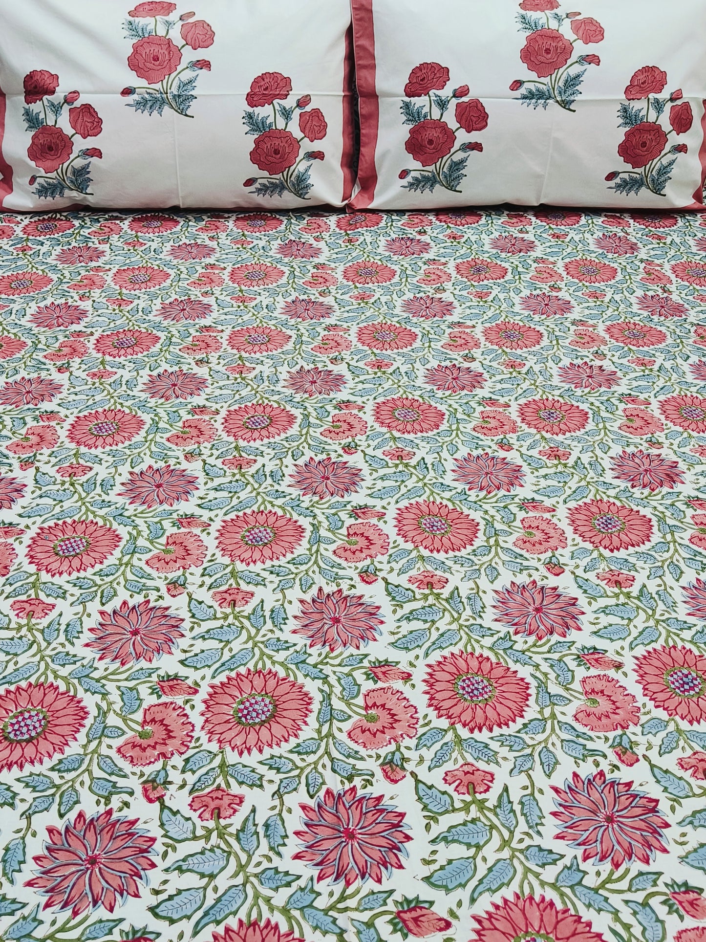 FRESH ARRIVAL Handblock Printed Premium Bedsheets(Dispatch Time 24 Hours)