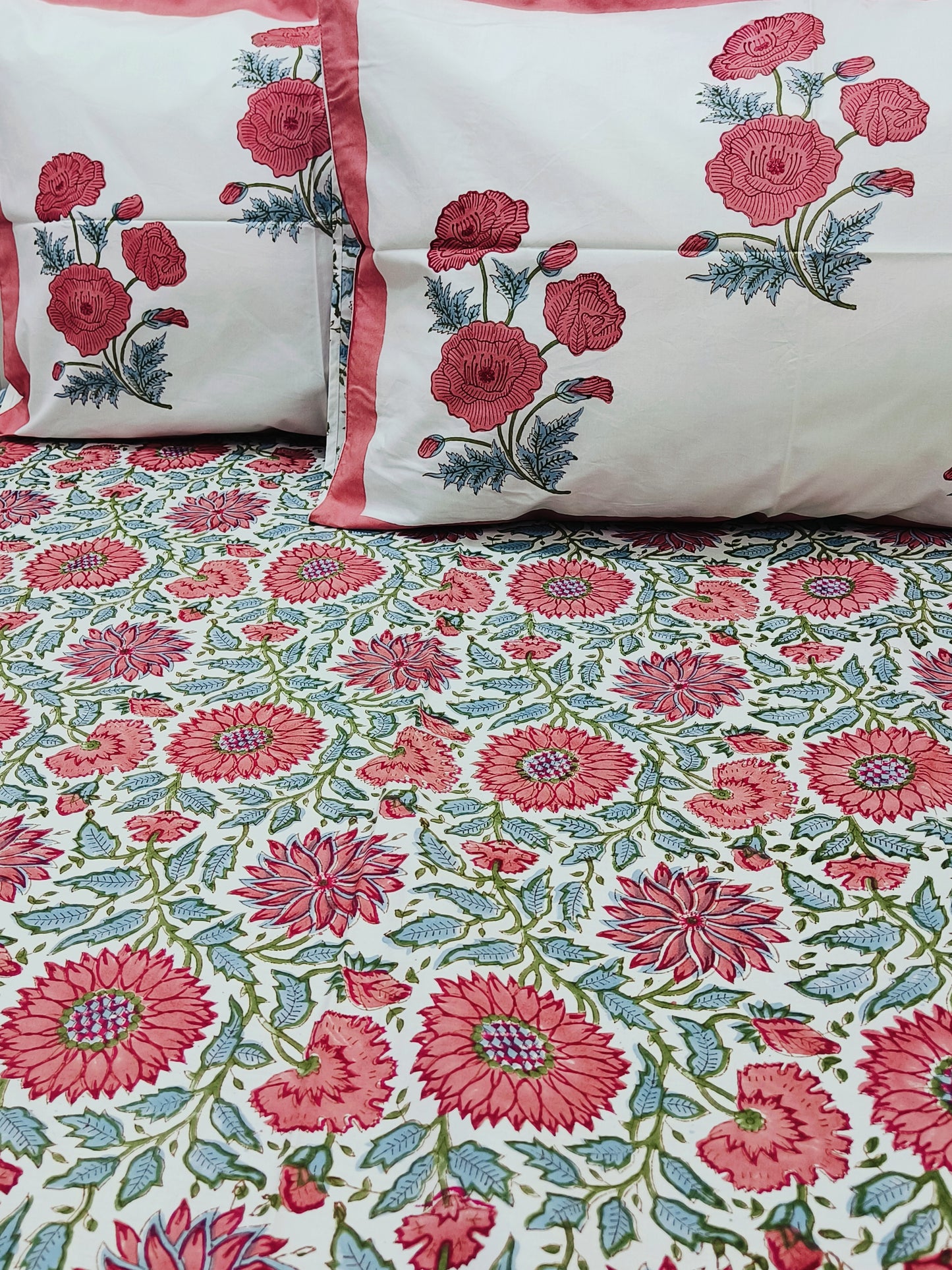 FRESH ARRIVAL Handblock Printed Premium Bedsheets(Dispatch Time 24 Hours)