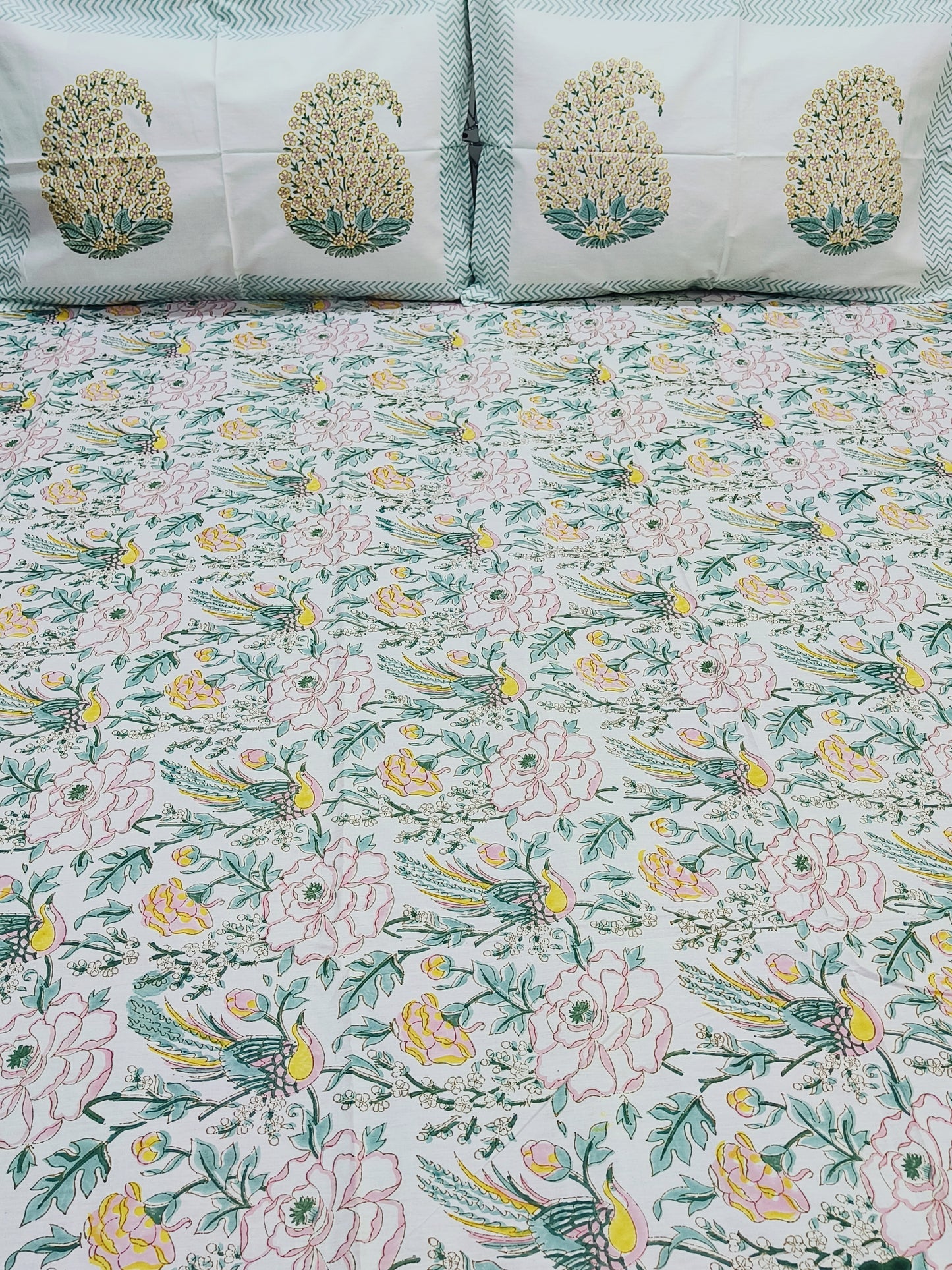 FRESH ARRIVAL Handblock Printed Premium Bedsheets(Dispatch Time 24 Hours)