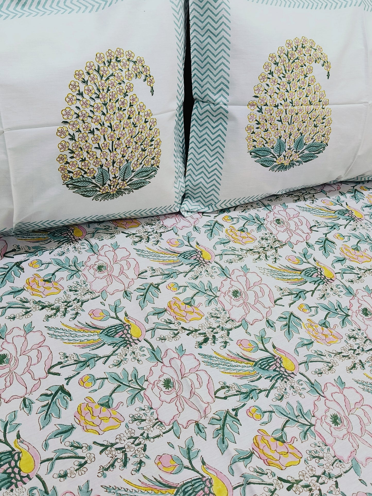 FRESH ARRIVAL Handblock Printed Premium Bedsheets(Dispatch Time 24 Hours)