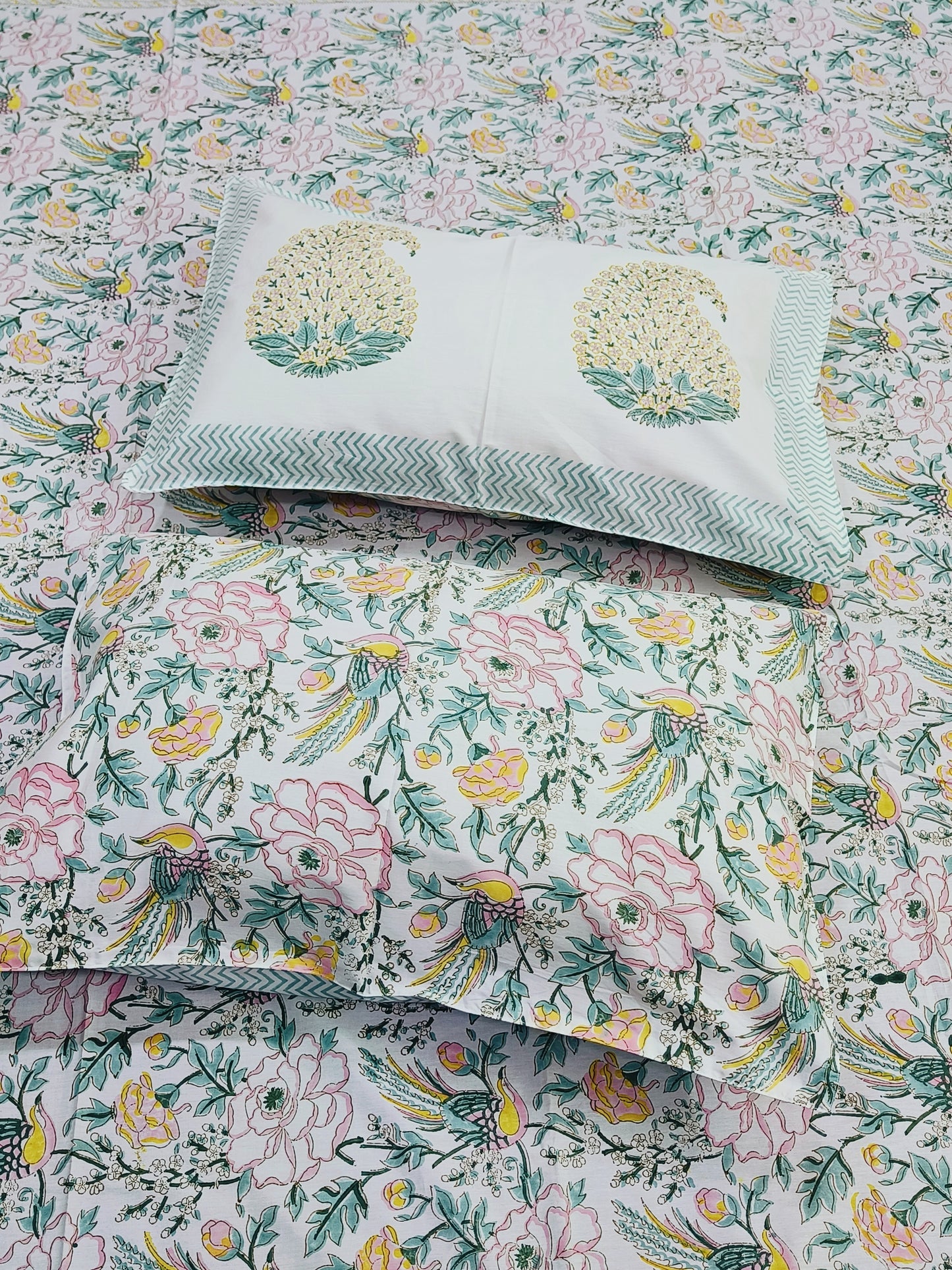 FRESH ARRIVAL Handblock Printed Premium Bedsheets(Dispatch Time 24 Hours)