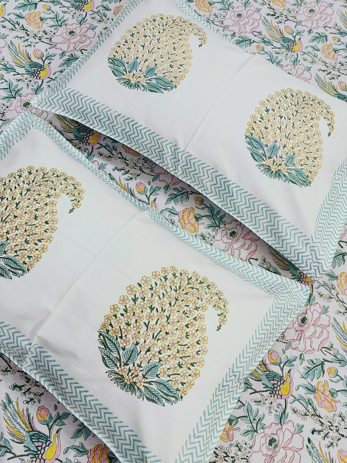 FRESH ARRIVAL Handblock Printed Premium Bedsheets(Dispatch Time 24 Hours)