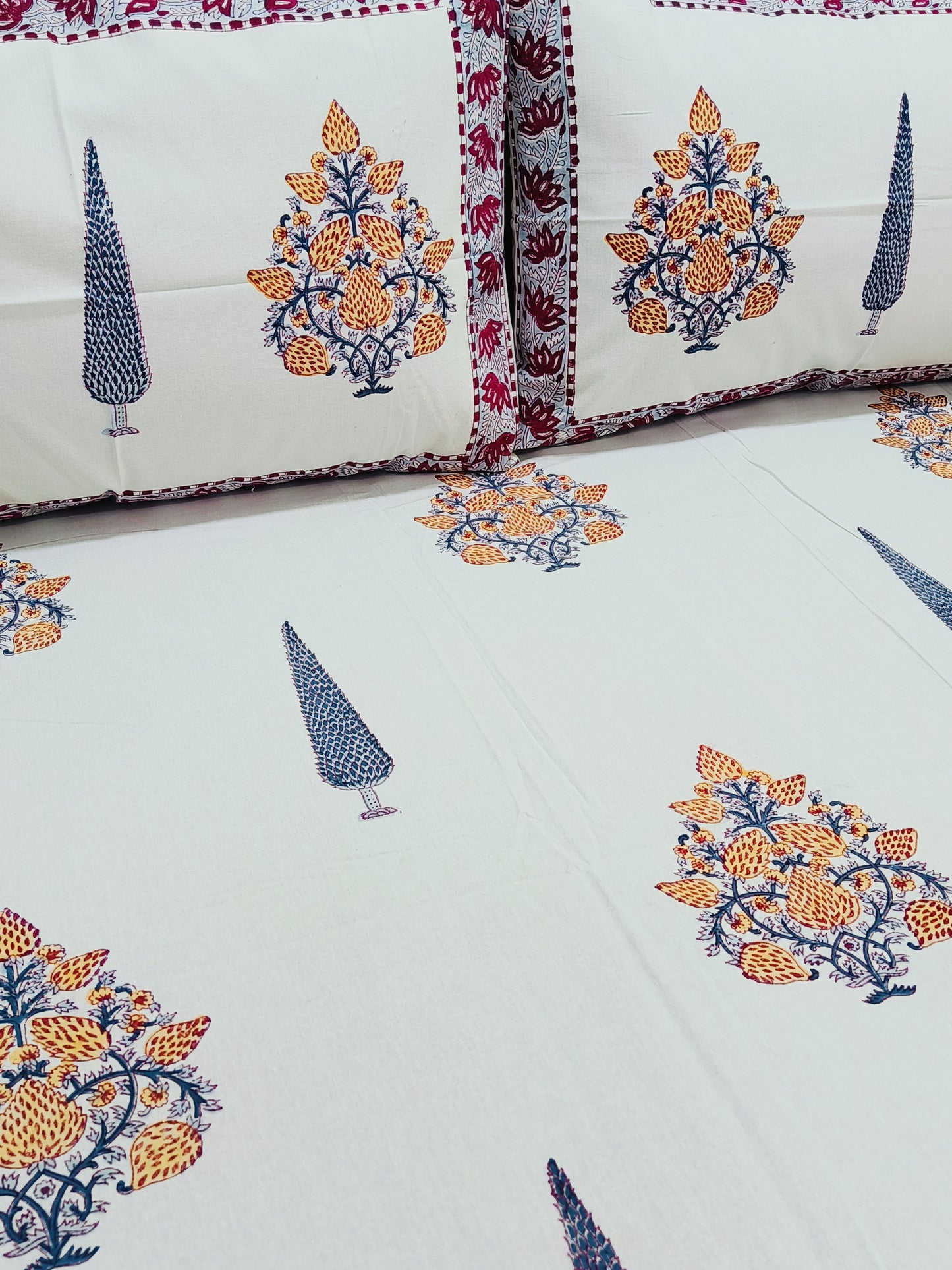 FRESH ARRIVAL Handblock Printed Premium Bedsheets (Dispatch Time 24 Hours)