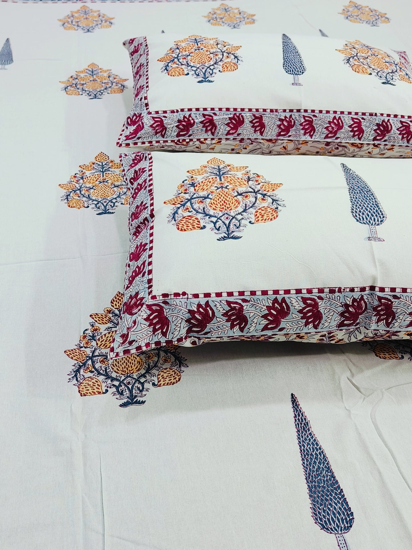 FRESH ARRIVAL Handblock Printed Premium Bedsheets (Dispatch Time 24 Hours)