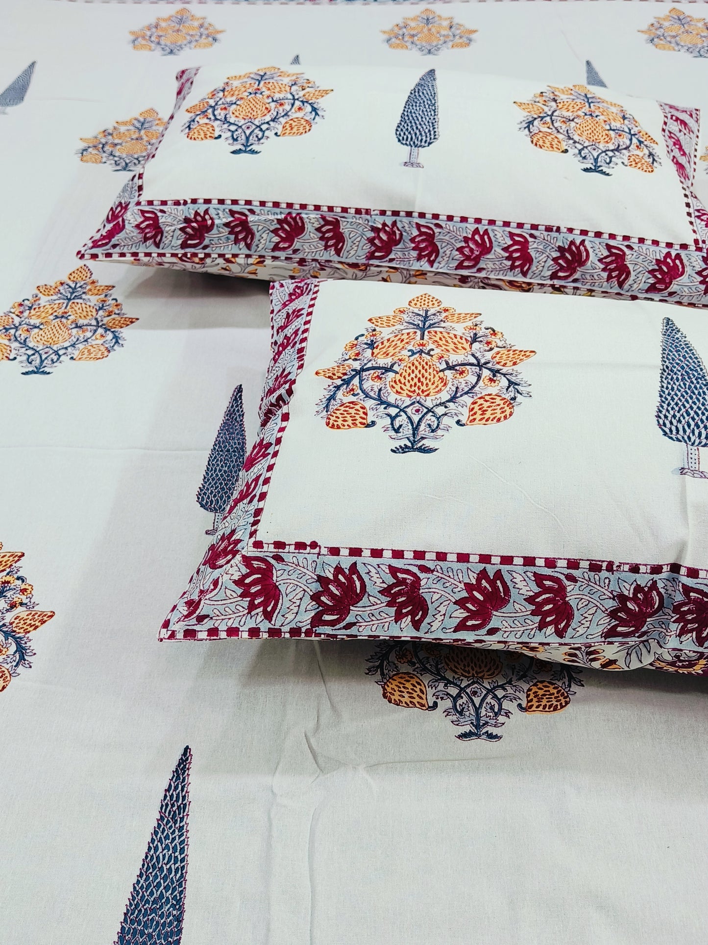 FRESH ARRIVAL Handblock Printed Premium Bedsheets (Dispatch Time 24 Hours)