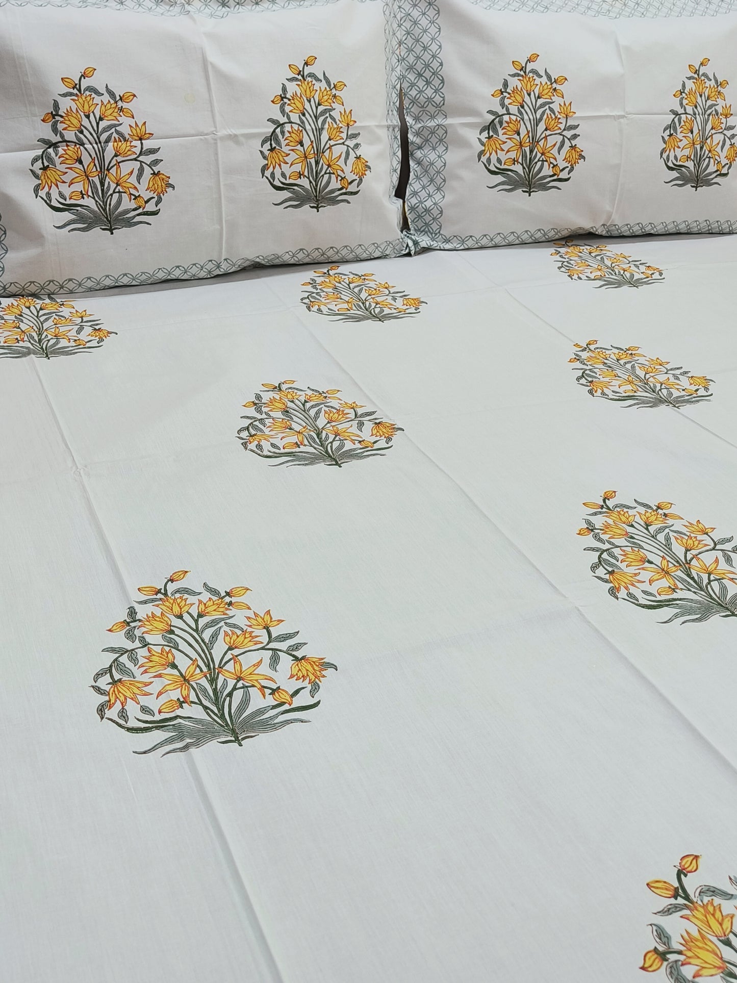 FRESH ARRIVAL Handblock Printed Premium Bedsheets (Dispatch Time 24 Hours)