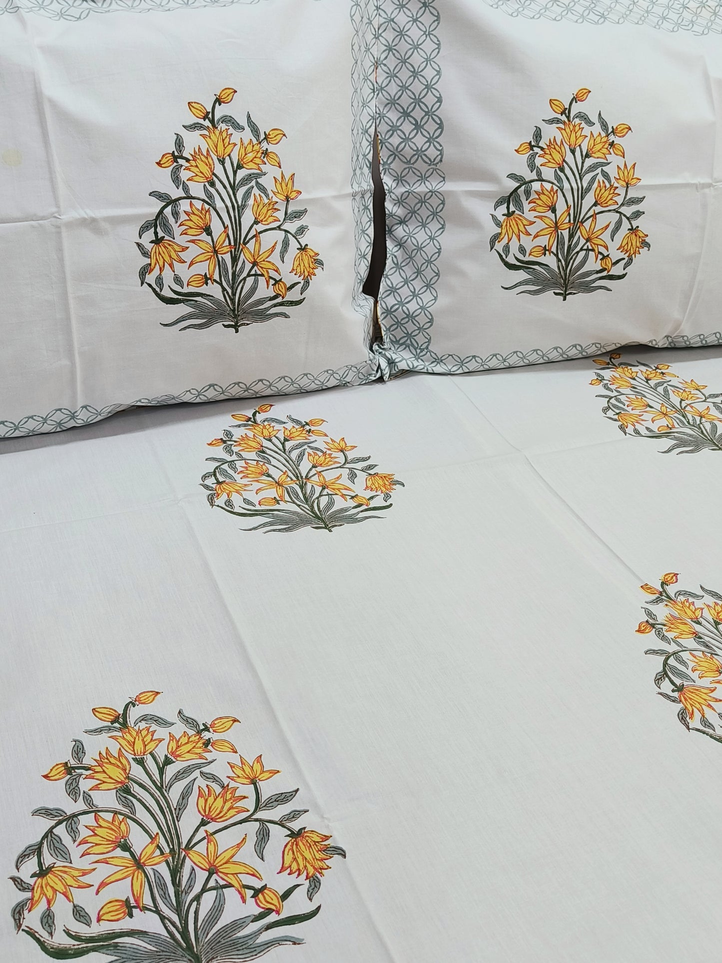 FRESH ARRIVAL Handblock Printed Premium Bedsheets (Dispatch Time 24 Hours)