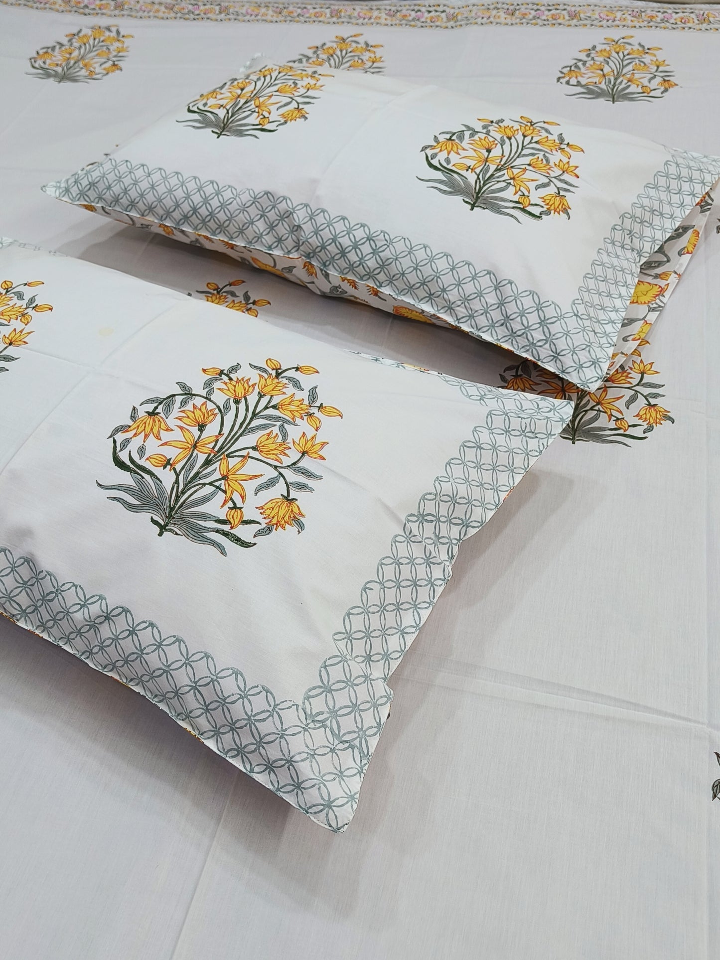 FRESH ARRIVAL Handblock Printed Premium Bedsheets (Dispatch Time 24 Hours)