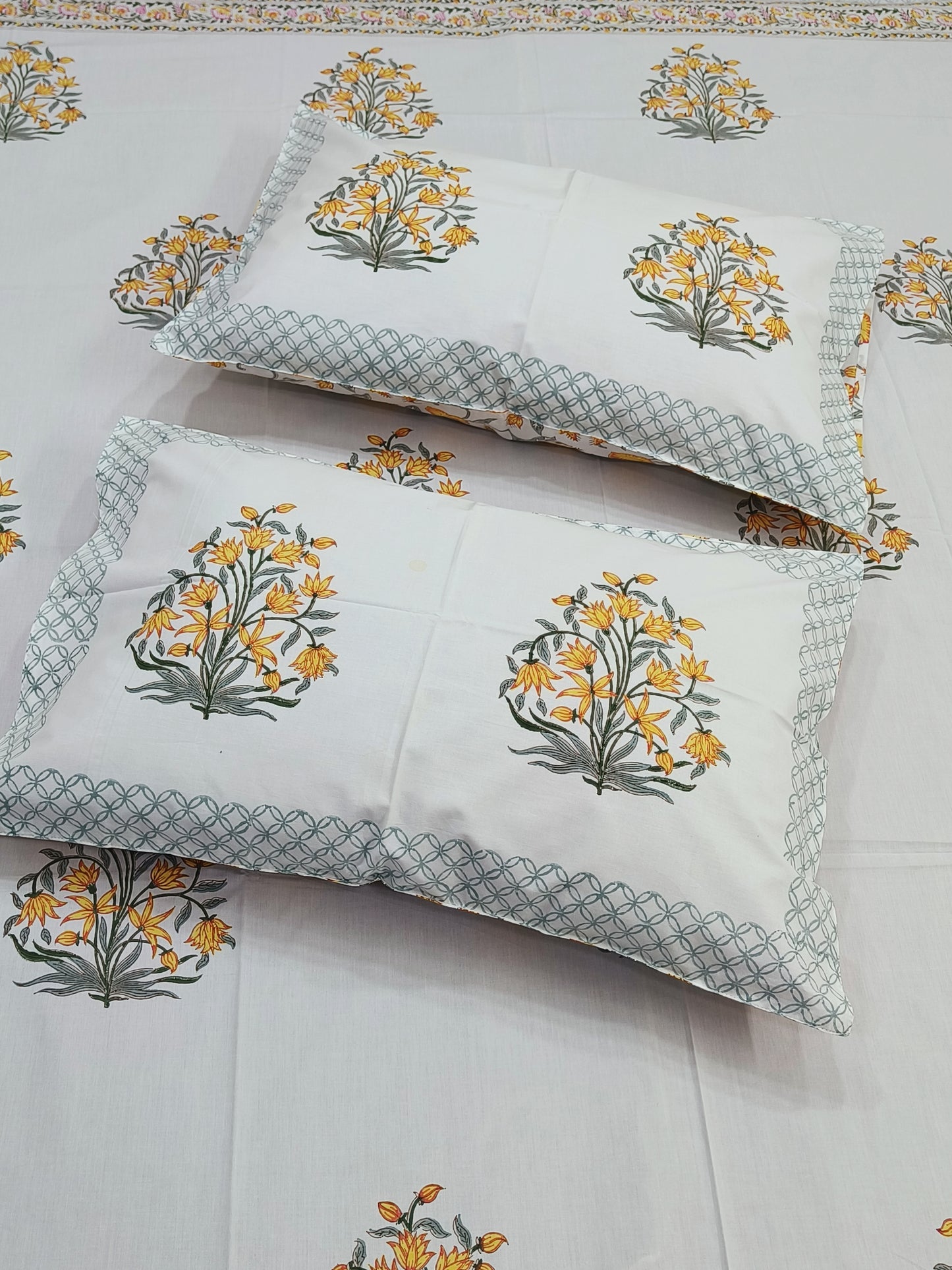 FRESH ARRIVAL Handblock Printed Premium Bedsheets (Dispatch Time 24 Hours)