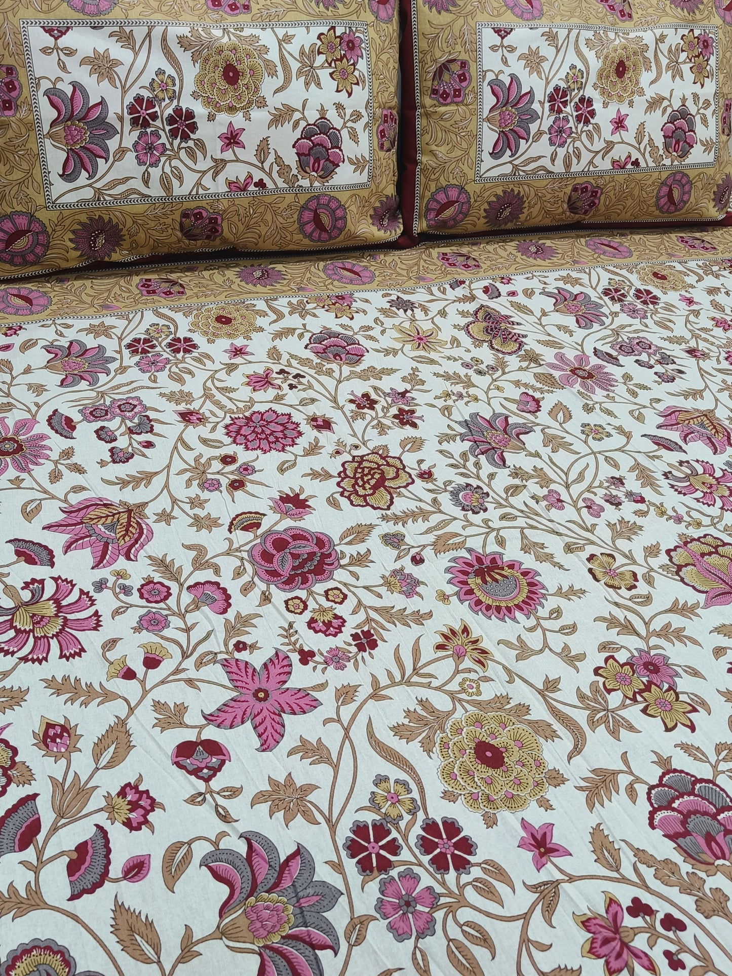 Gulbahaar King Size Bedsheets(Dispatch Time 24 Hours)