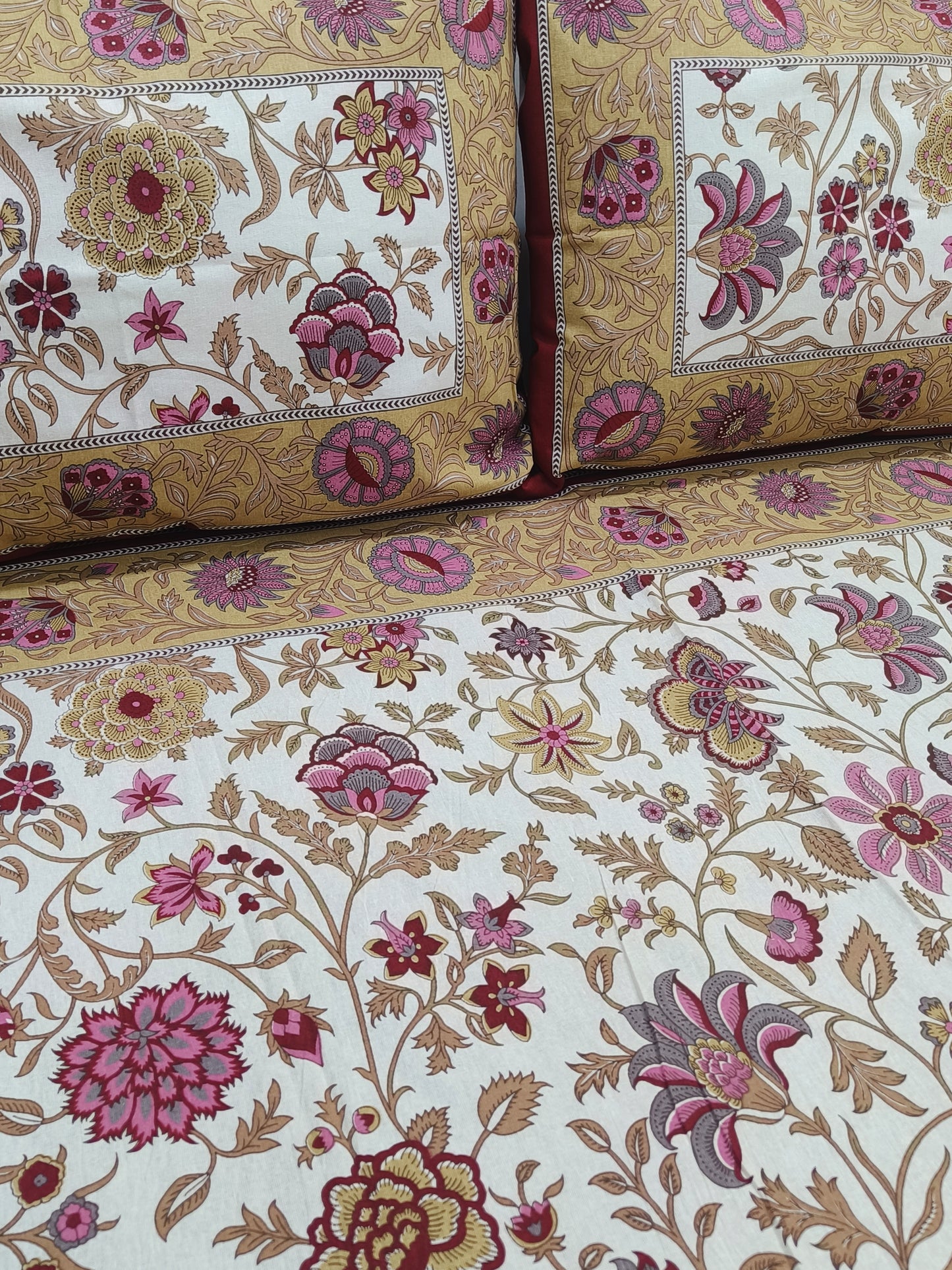 Gulbahaar King Size Bedsheets(Dispatch Time 24 Hours)