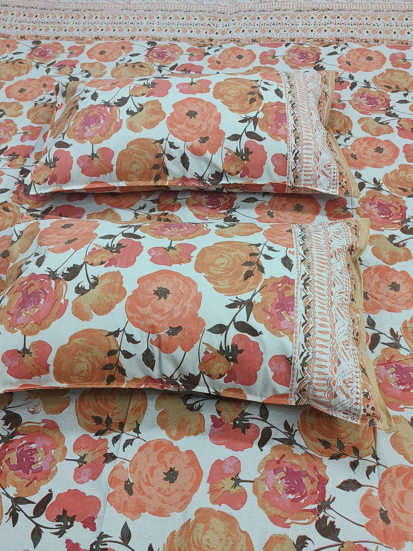 FRESH ARRIVALS Gulbahaar King Size Bedsheets(Dispatch Time 24 Hours)