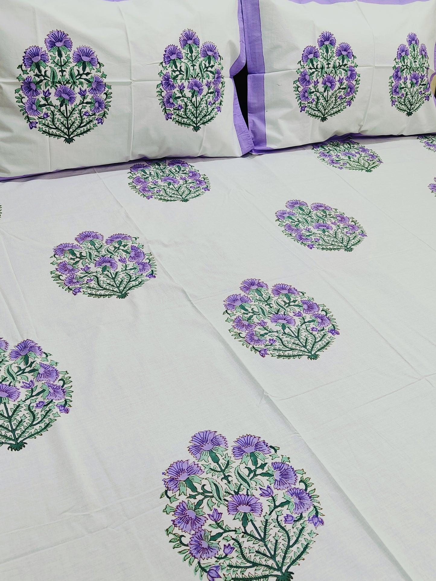 Handblock Printed Premium Bedsheets(Dispatch Time 24 Hours)