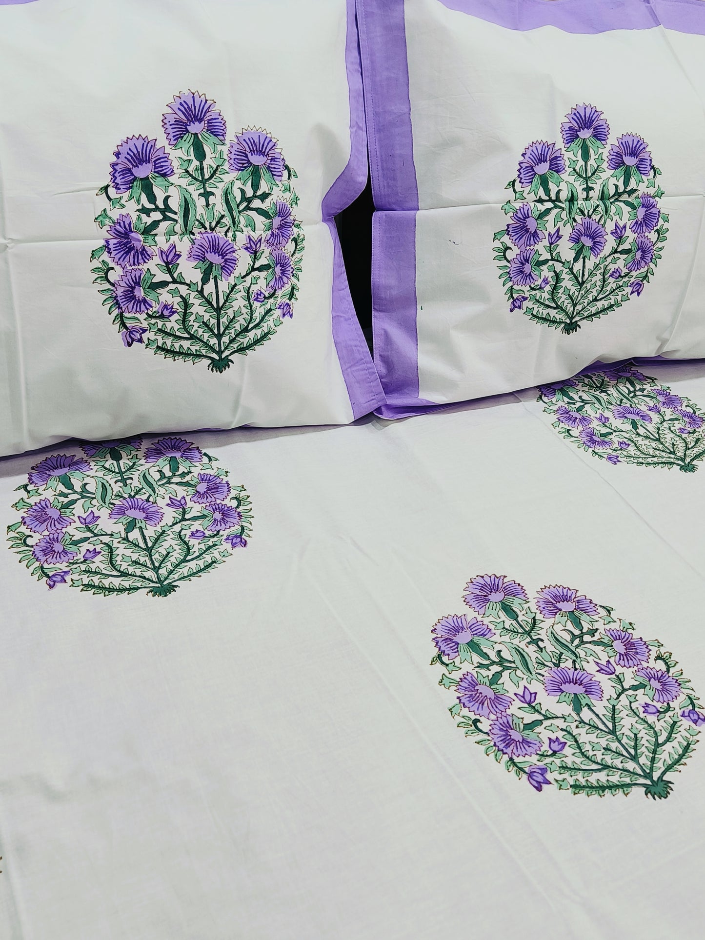 Handblock Printed Premium Bedsheets(Dispatch Time 24 Hours)