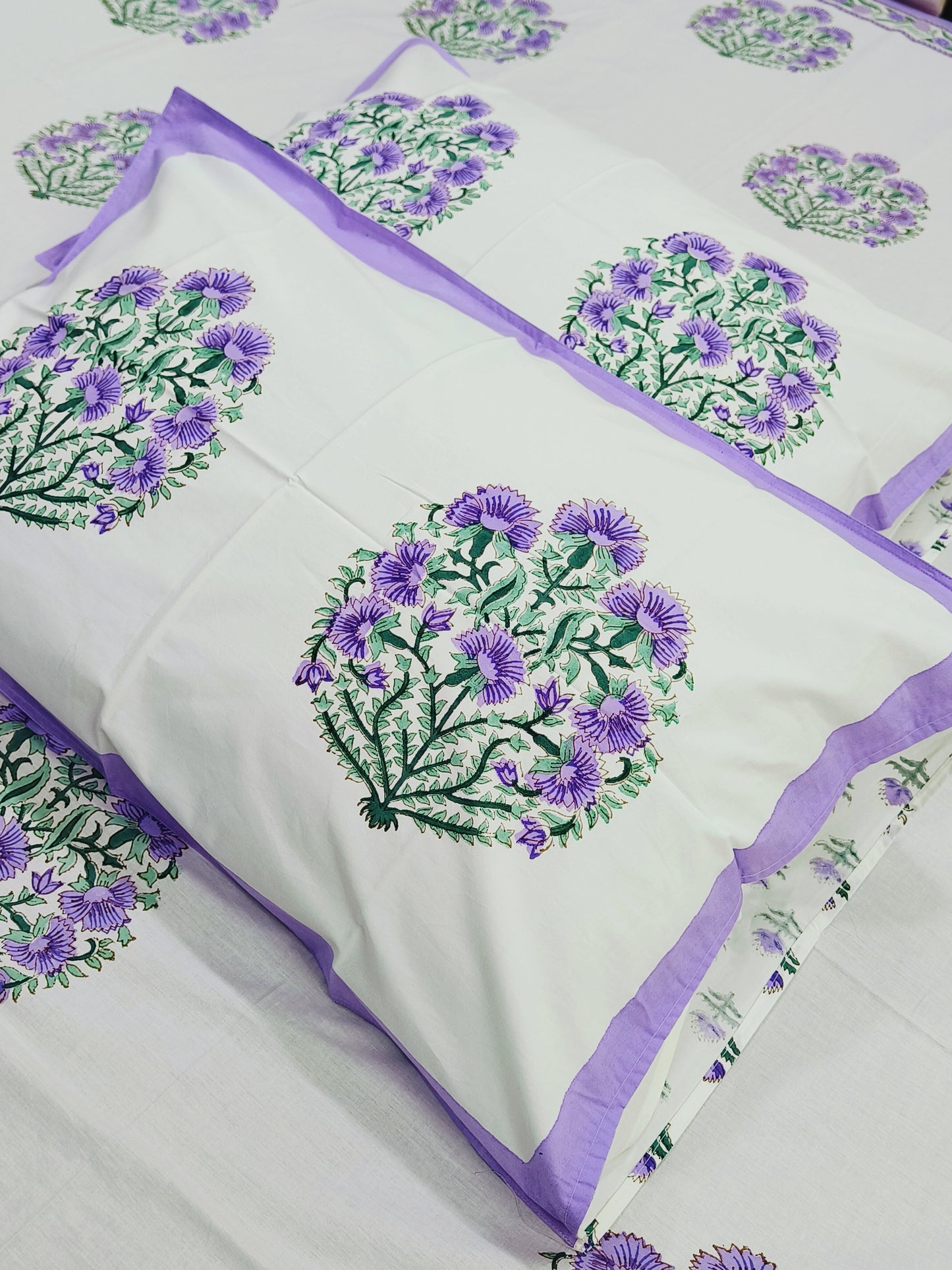 Handblock Printed Premium Bedsheets(Dispatch Time 24 Hours)