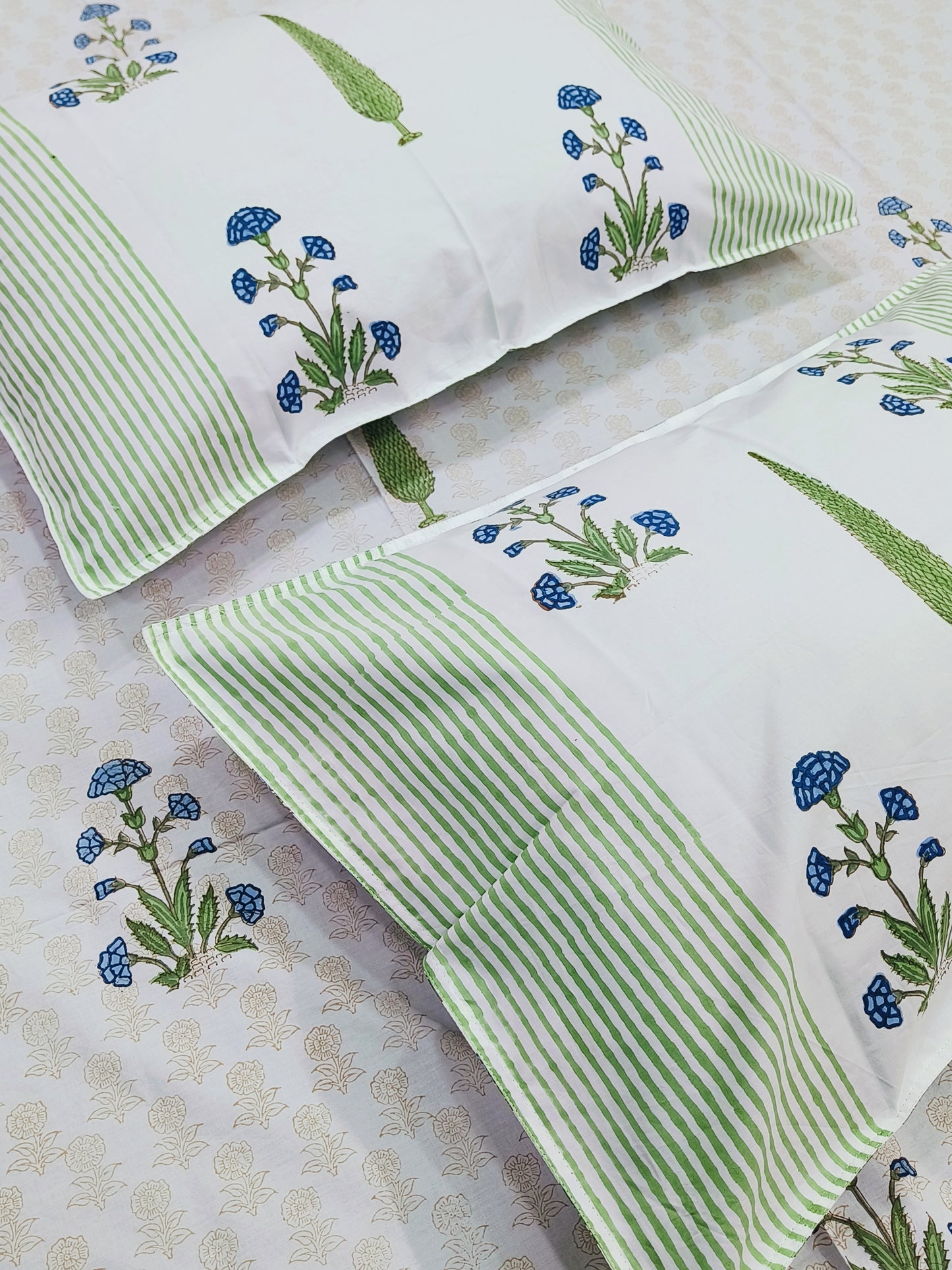 FRESH ARRIVAL Handblock Printed Premium Bedsheets(Dispatch Time 24 Hours)