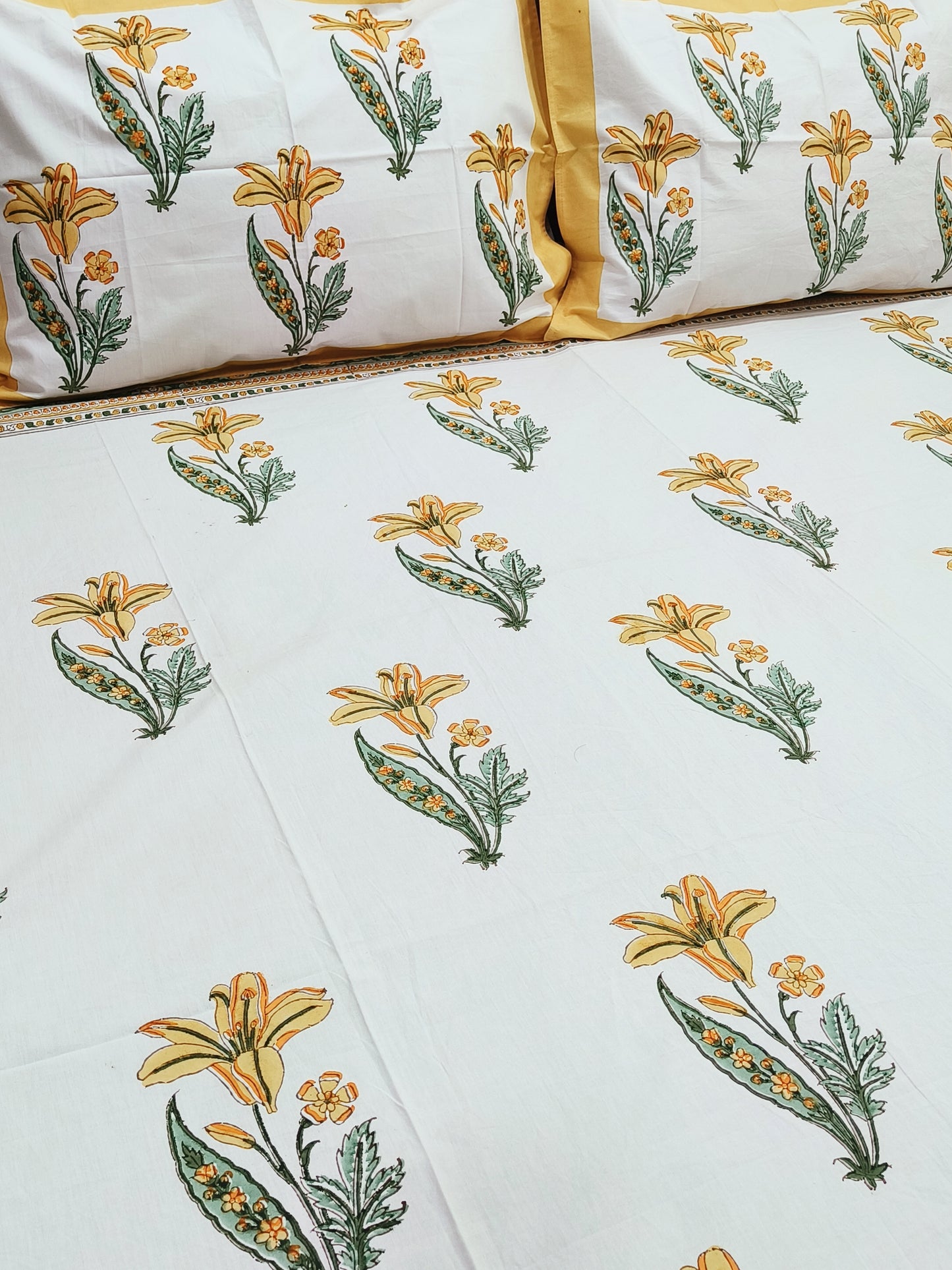 FRESH ARRIVAL Handblock Printed Premium Bedsheets(Dispatch Time 24 Hours)